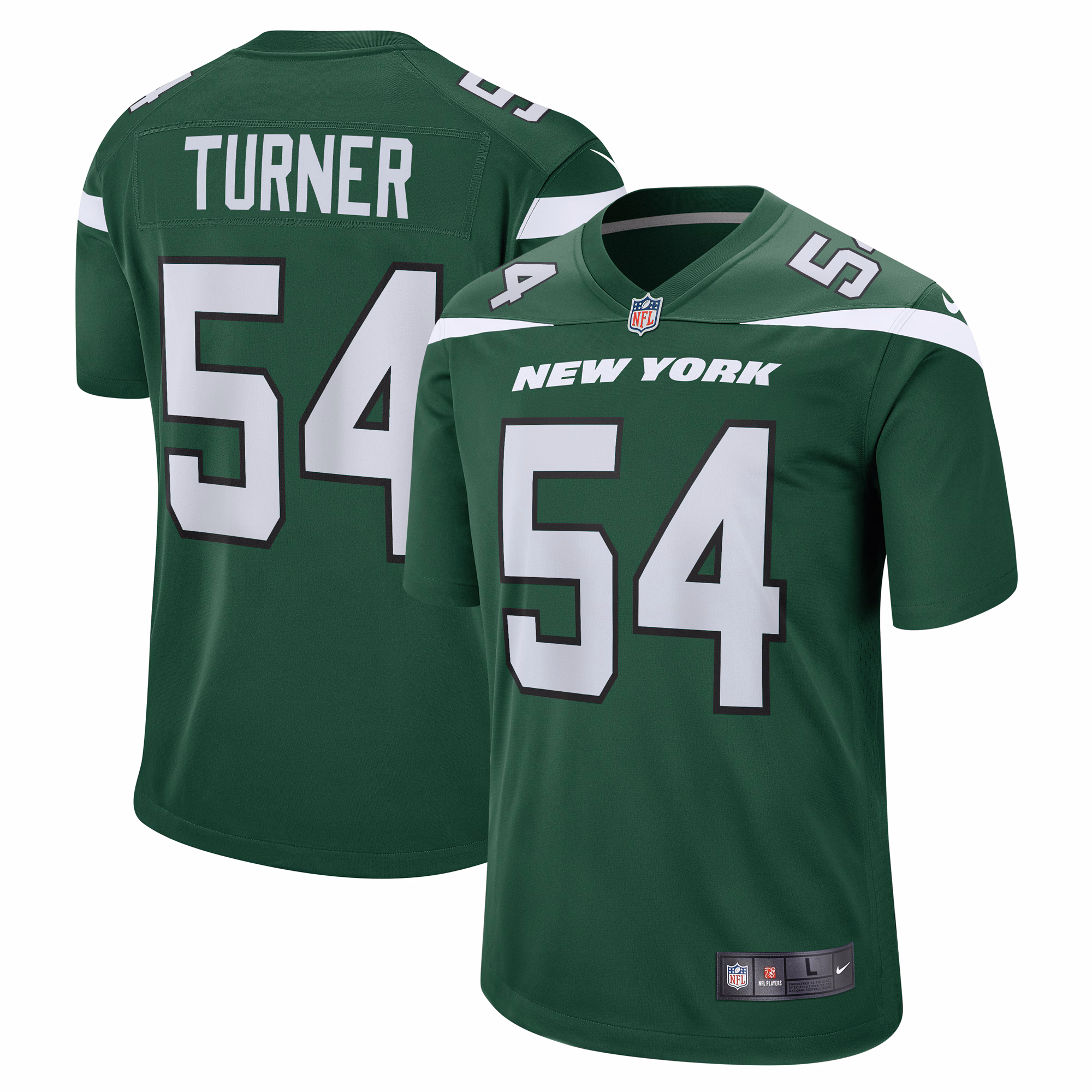 Billy Turner New York Jets  Game Jersey - Gotham Green