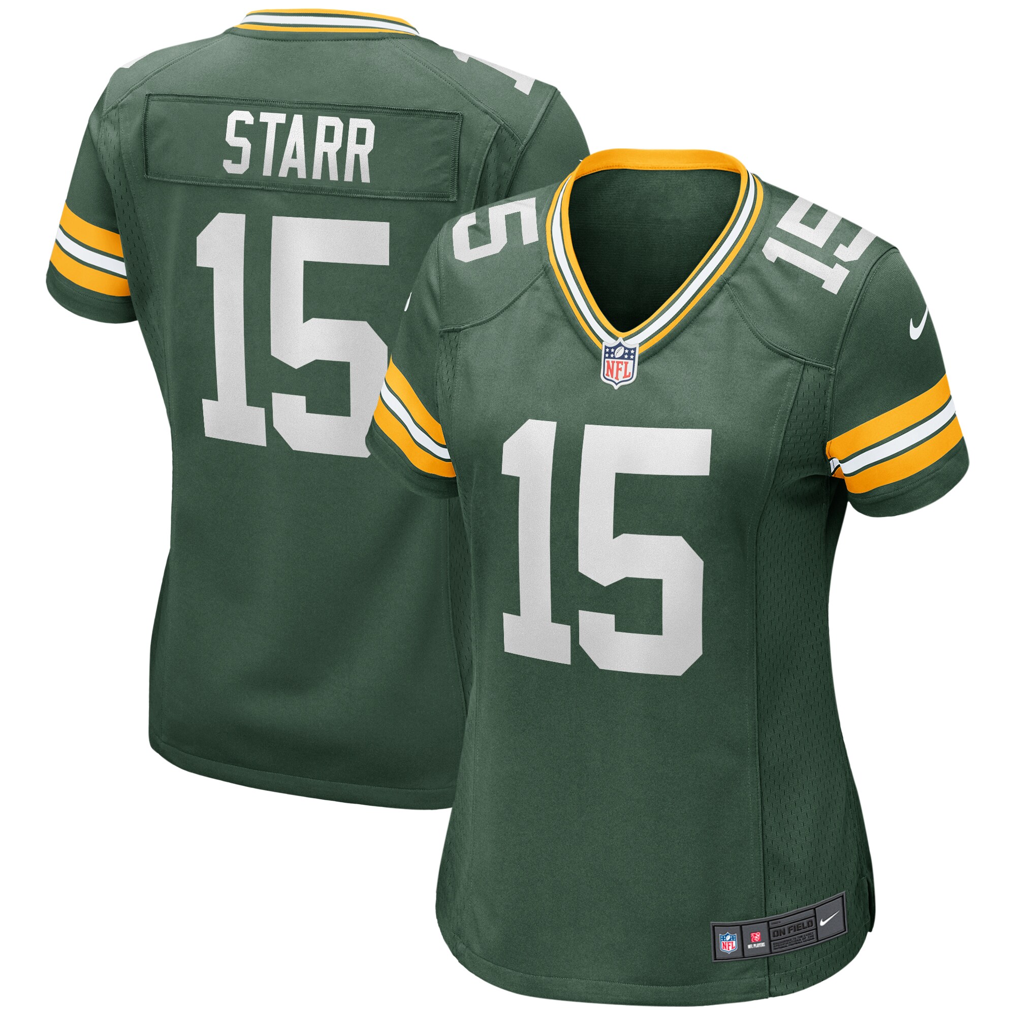 Bart Starr Green Bay Packers Women's Game Retired Player Jersey - Green