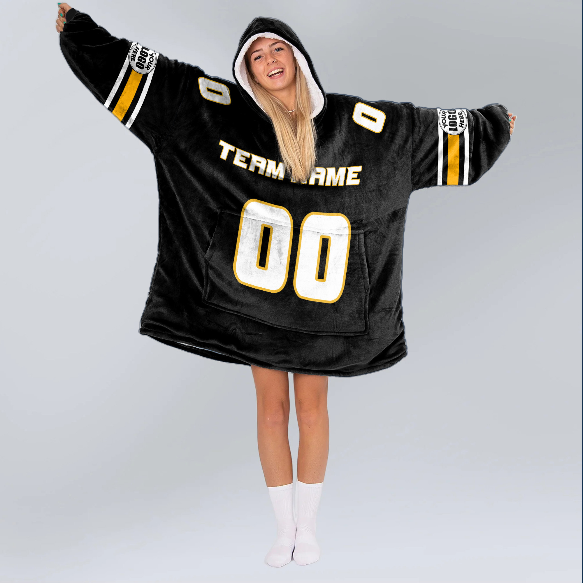Adult Custom Blanket Hoodie Missouri Inspired Color