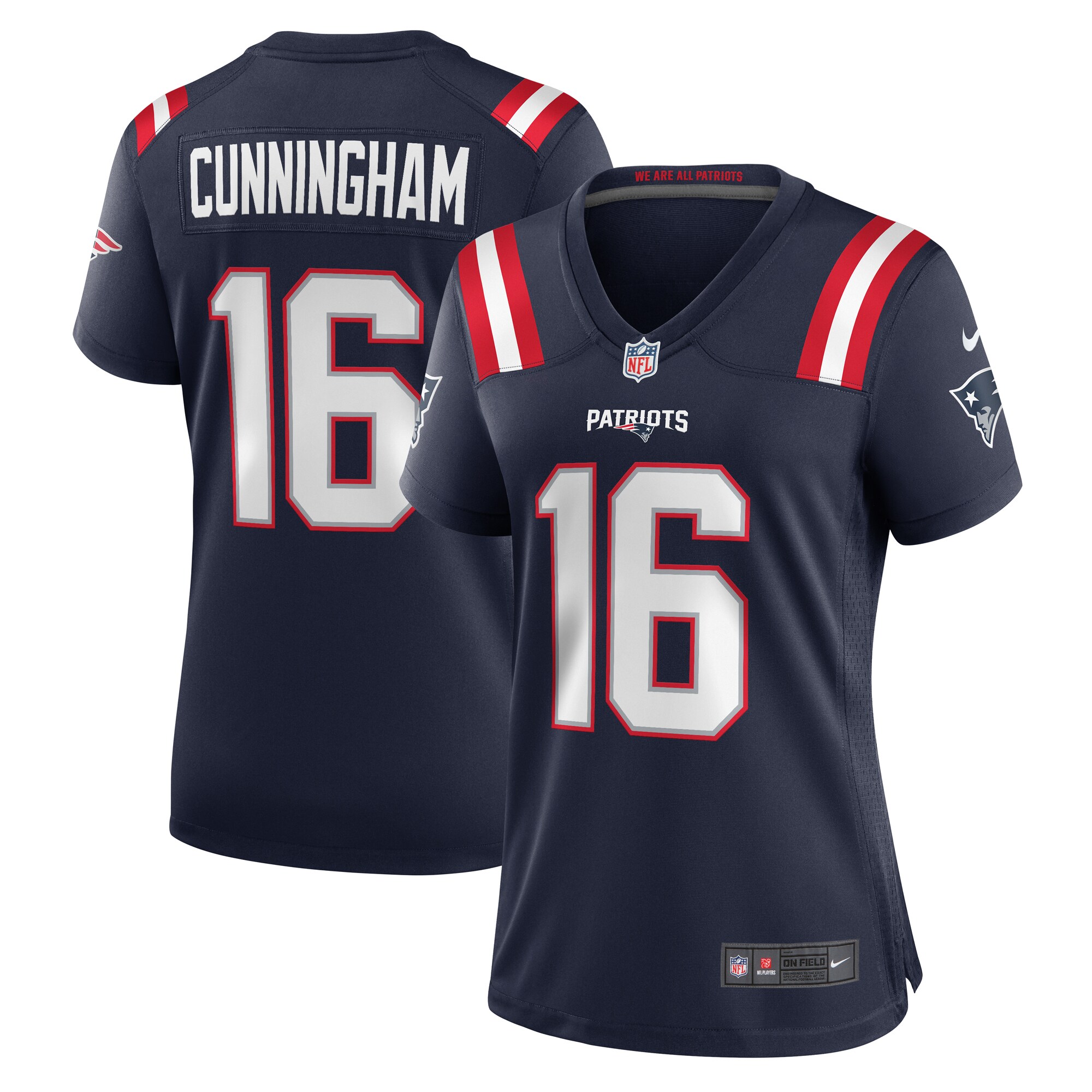Malik Cunningham New England Patriots Women's Team Game Jersey -  Navy