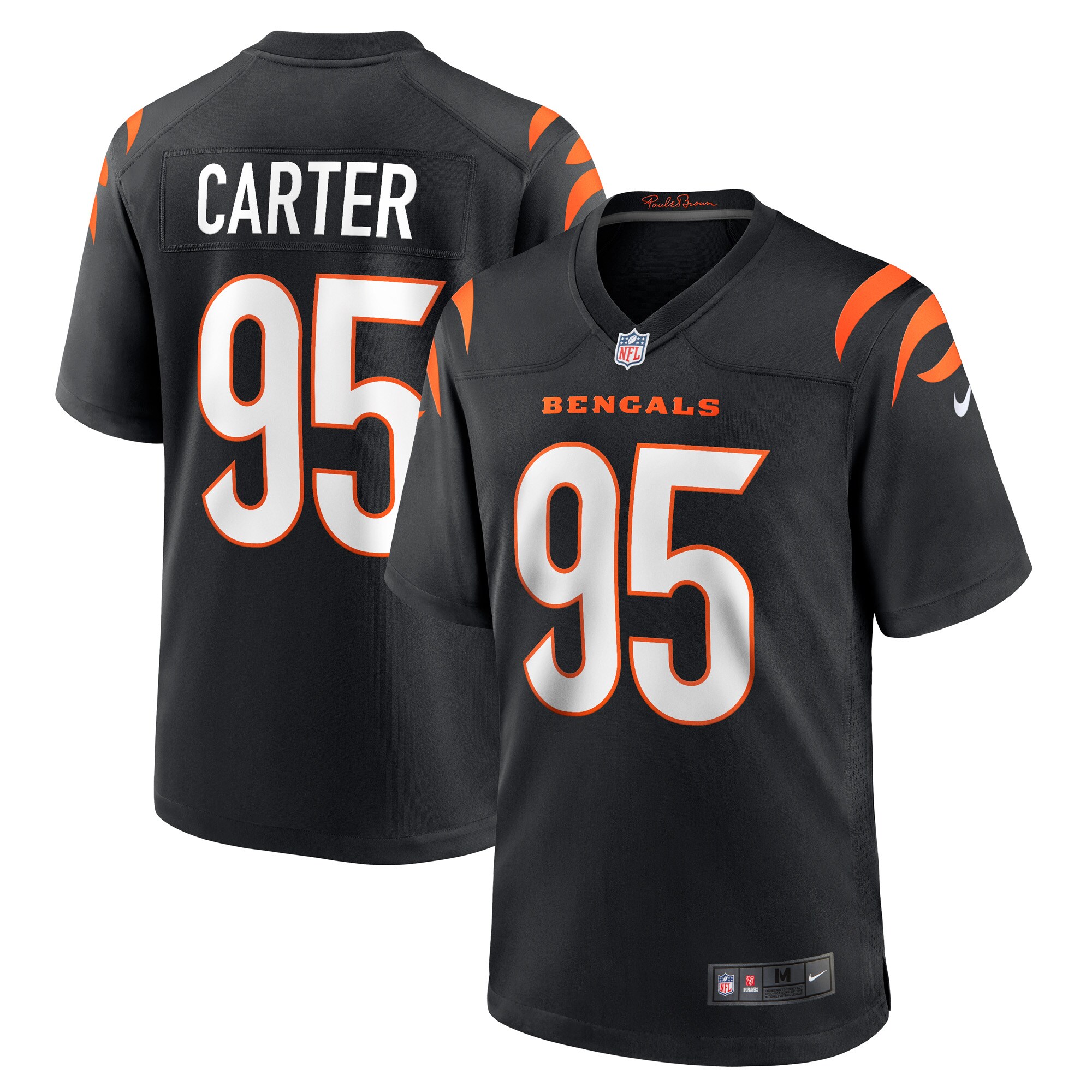 Zach Carter Cincinnati Bengals Game Player Jersey - Black