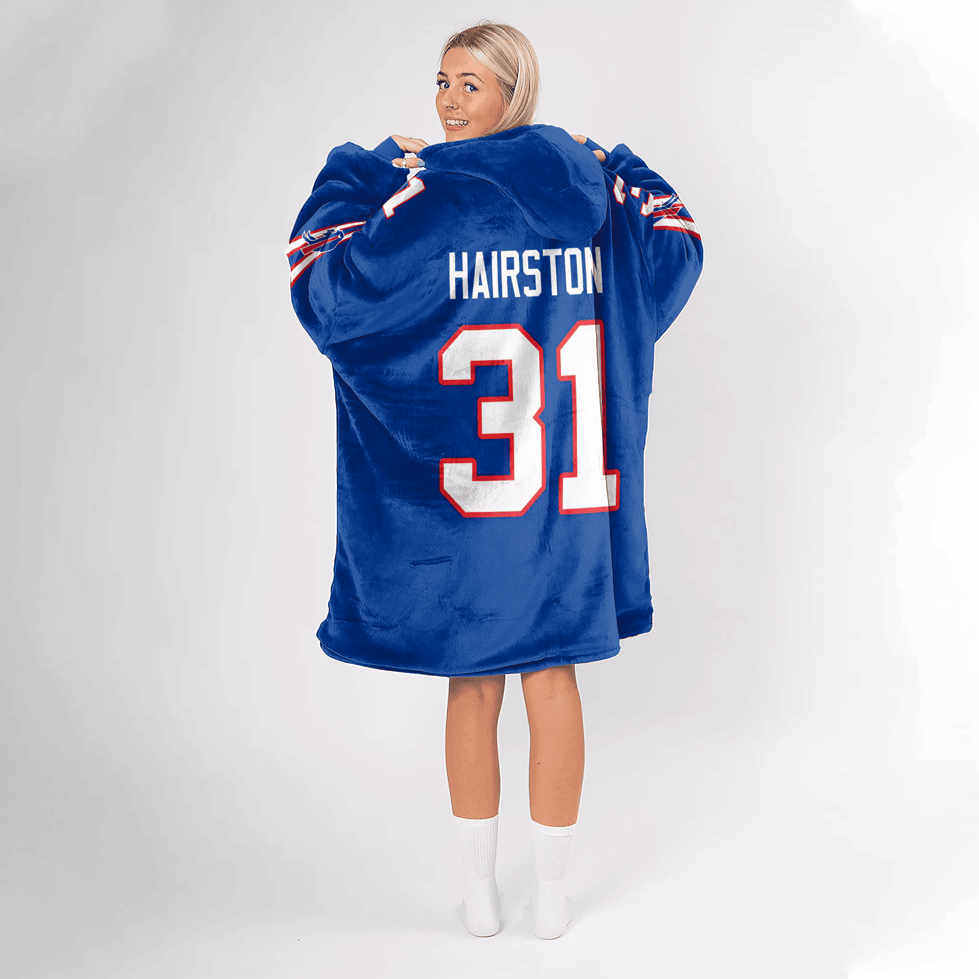 Adult 31 Buffalo Football Unisex Blanket Hoodie