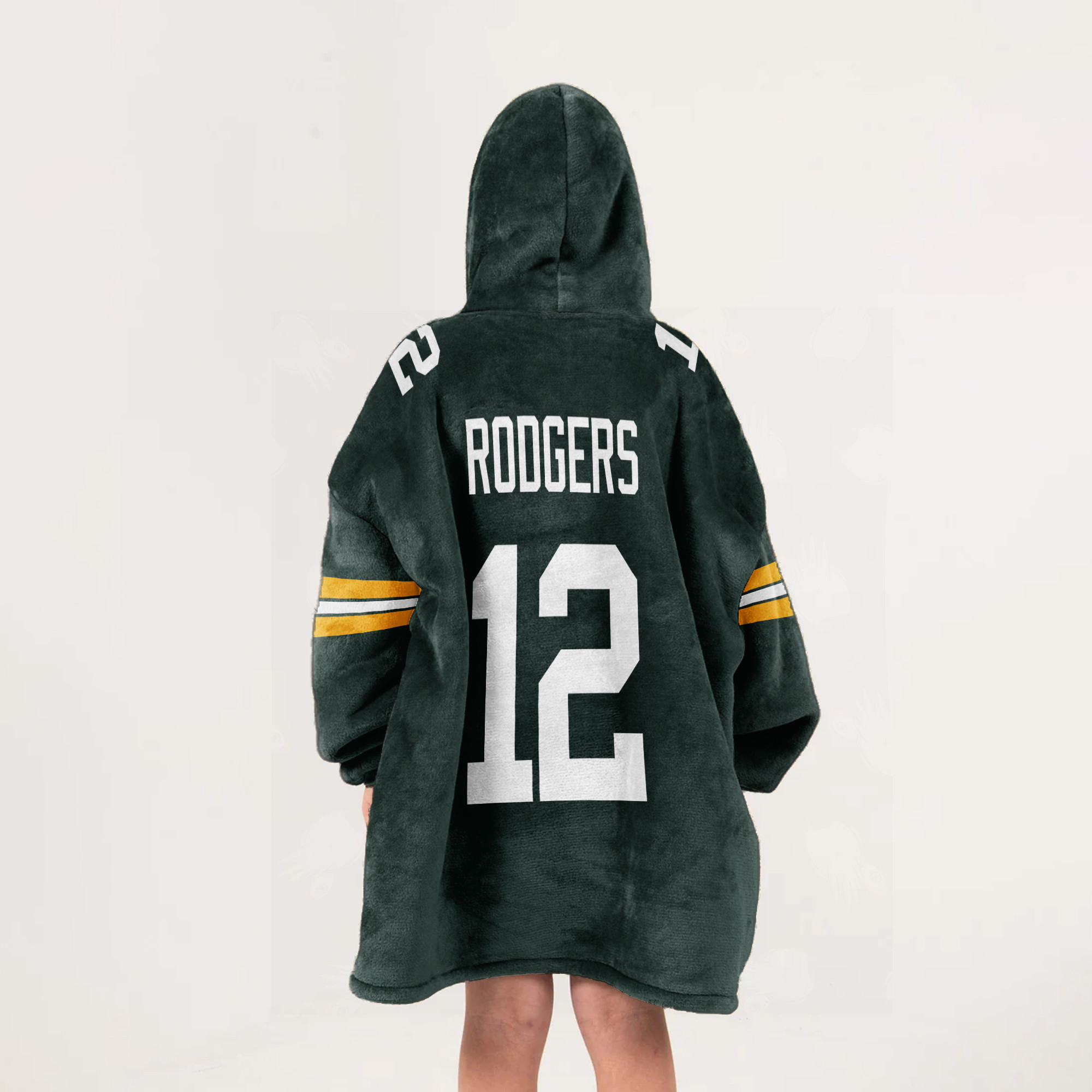 Adult Captain 12 Green Bay Football Unisex Blanket Hoodie