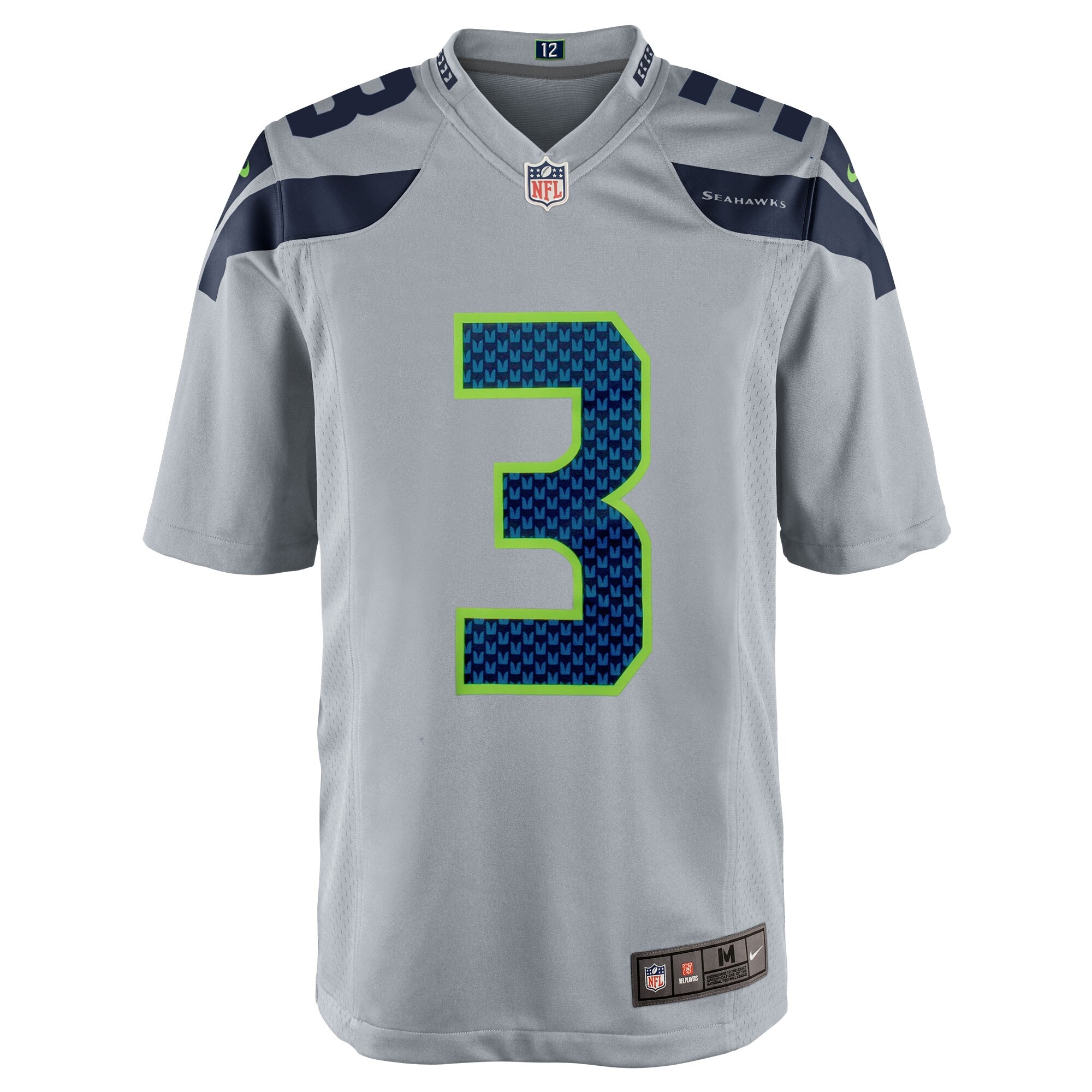 Russell Wilson Seattle Seahawks  Alternate Game Jersey - Gray