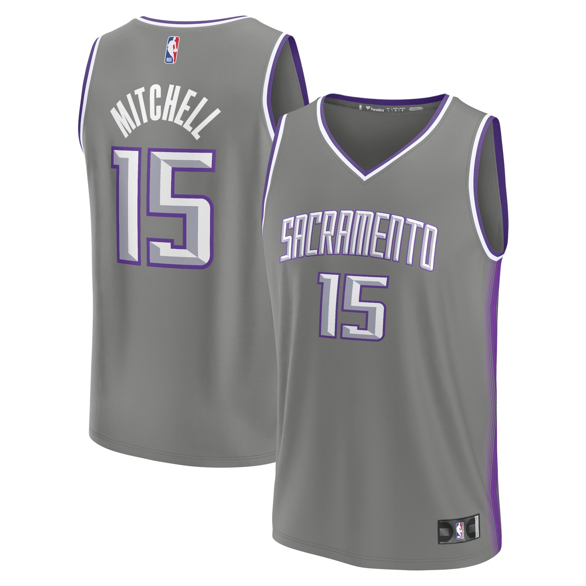 Davion Mitchell Sacramento Kings  2022/23 Fastbreak Jersey - City Edition - Gray