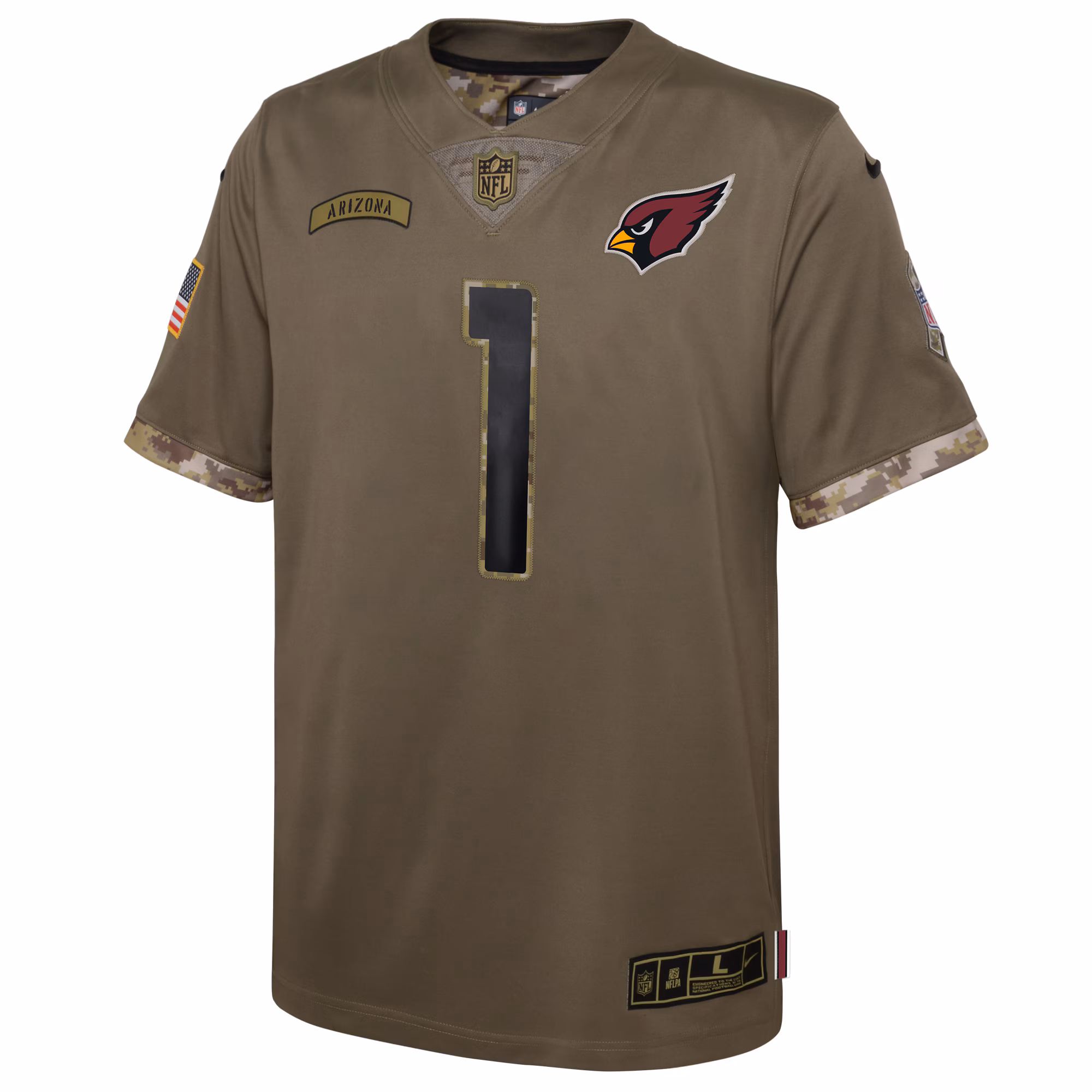Kyler Murray Arizona Cardinals Youth 2022 Salute To Service Player Limited Jersey - Olive