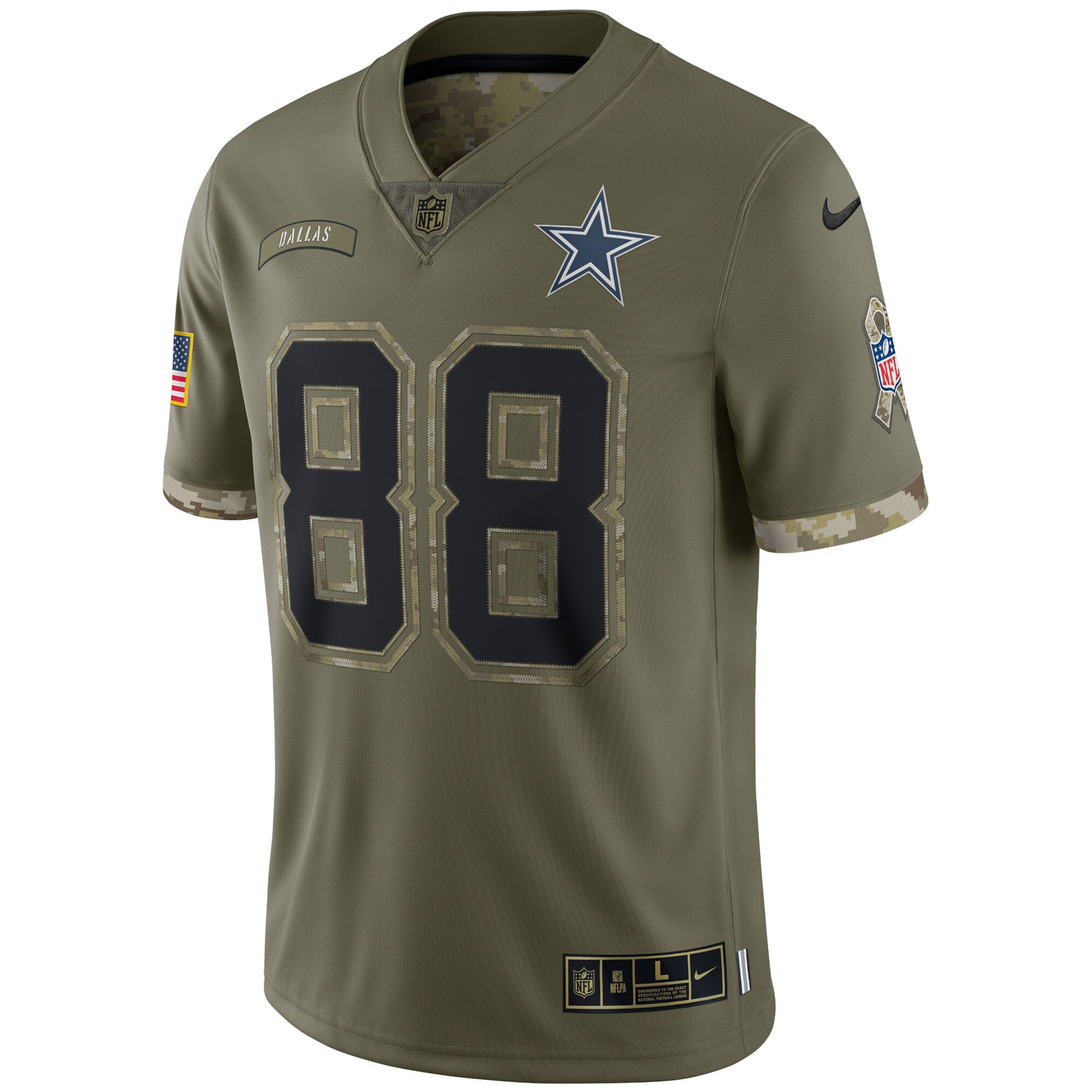 CeeDee Lamb Dallas Cowboys  2022 Salute To Service Limited Jersey - Olive