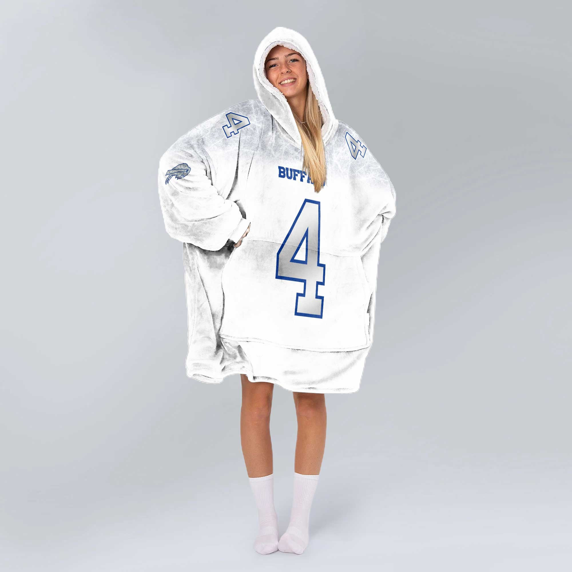 J.C 4 Buffalo Football Unisex Blanket Hoodie