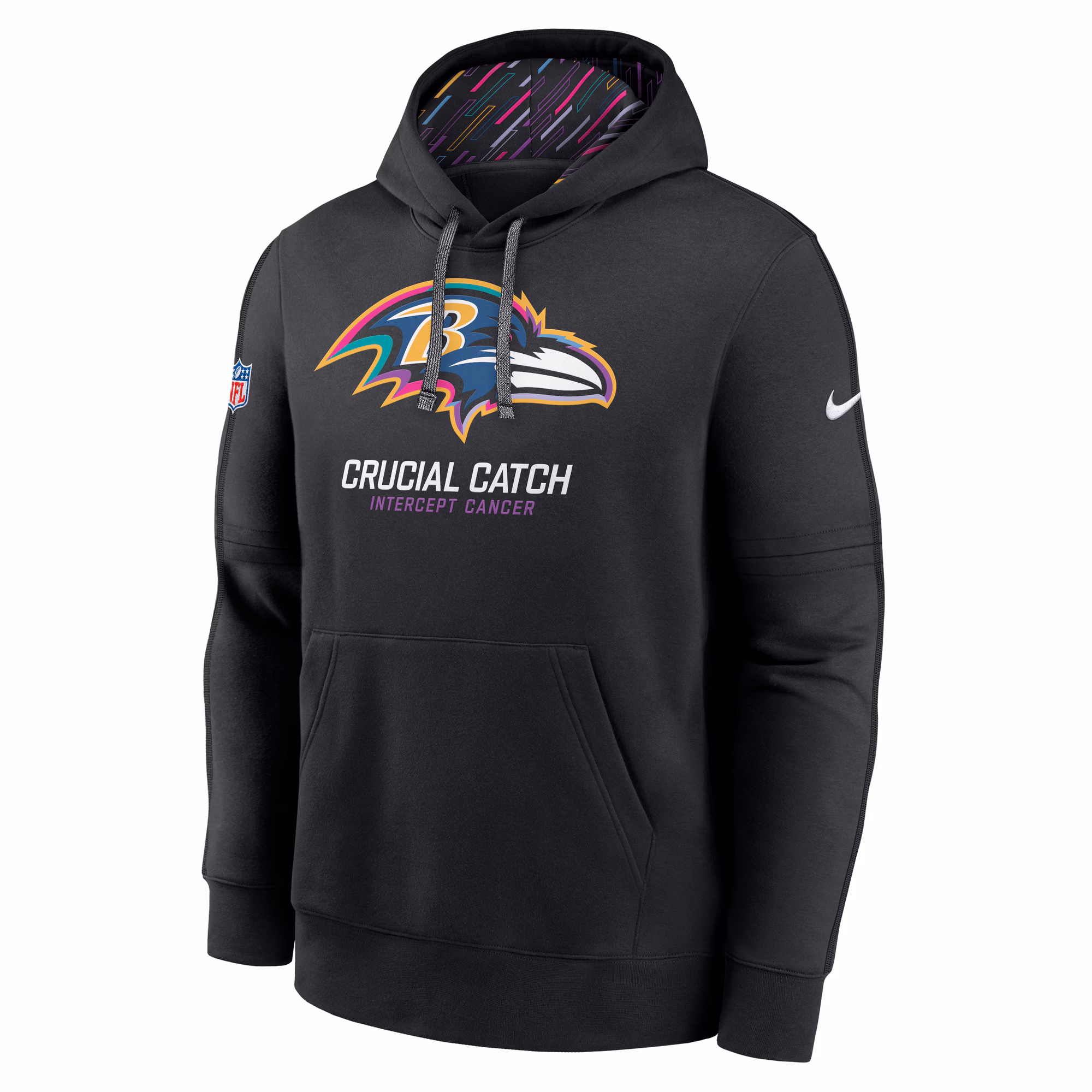 Baltimore Ravens 2024 NFL Crucial Catch Club Pullover Hoodie - Black