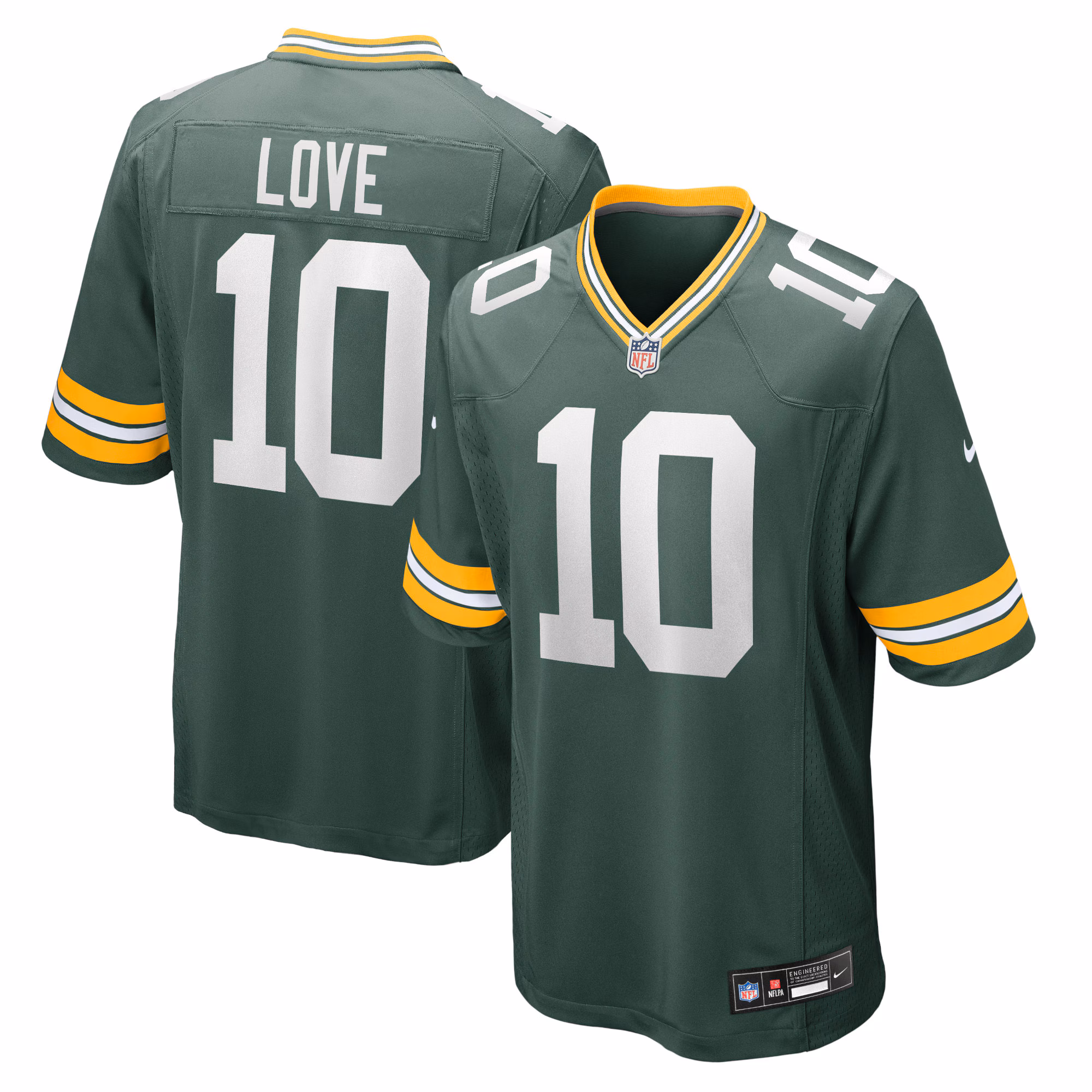Love Green Bay Packers  Game Jersey - White