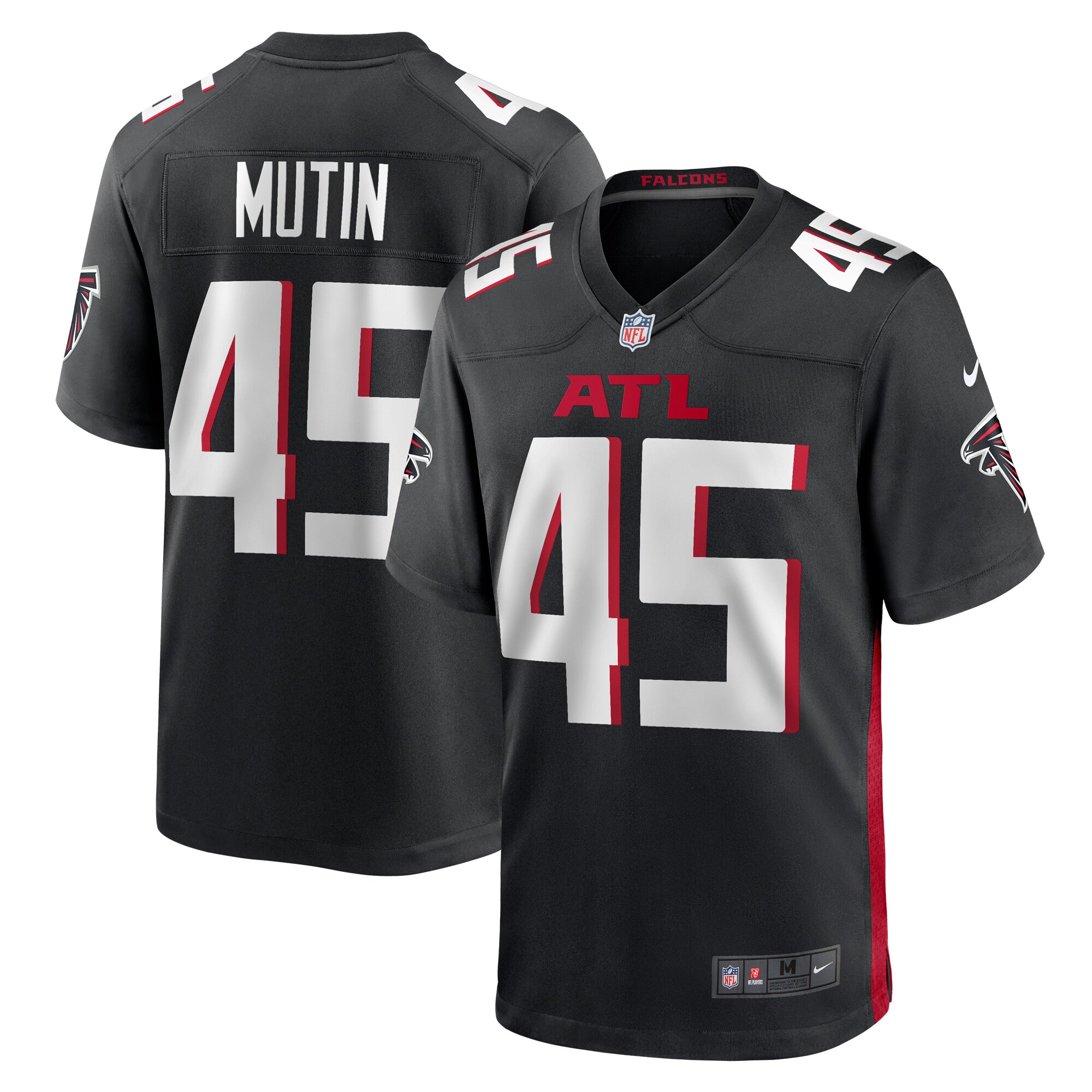 Donavan Mutin Atlanta Falcons  Game Jersey -  Black