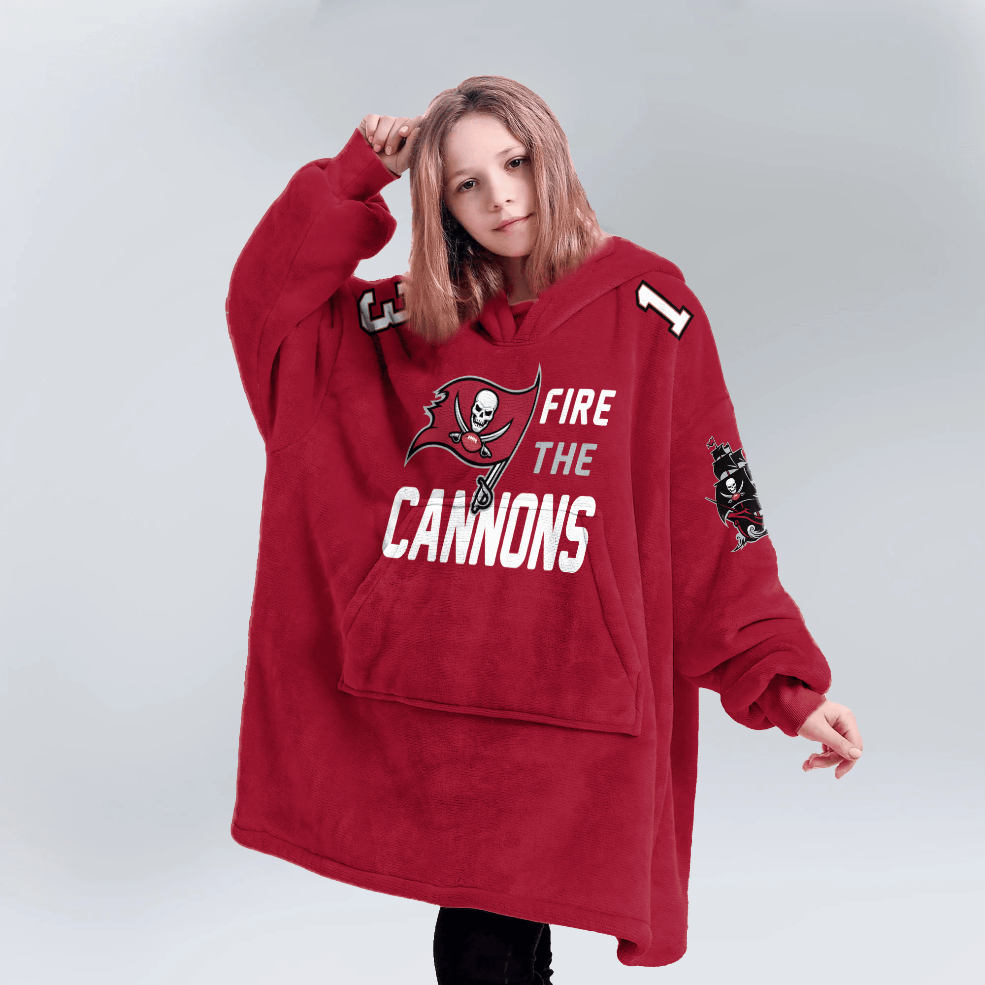 Tampa Bay Football Unisex Blanket Hoodie