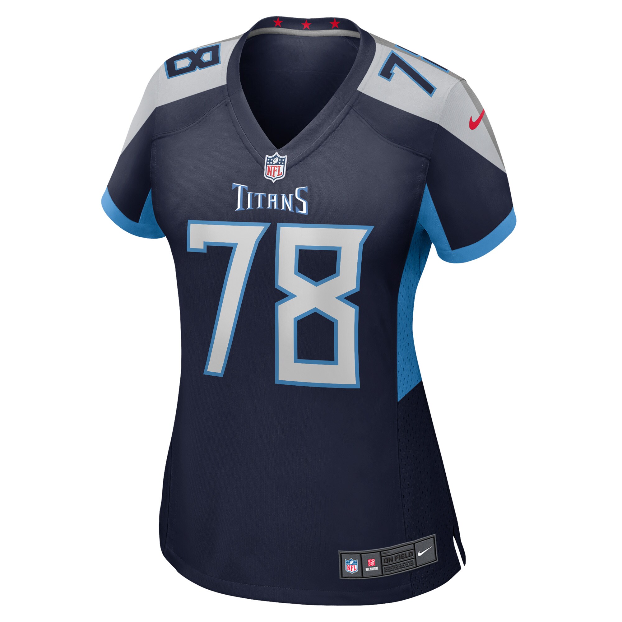 Nicholas Petit-Frere Tennessee Titans  Women's Game Player Jersey - Navy