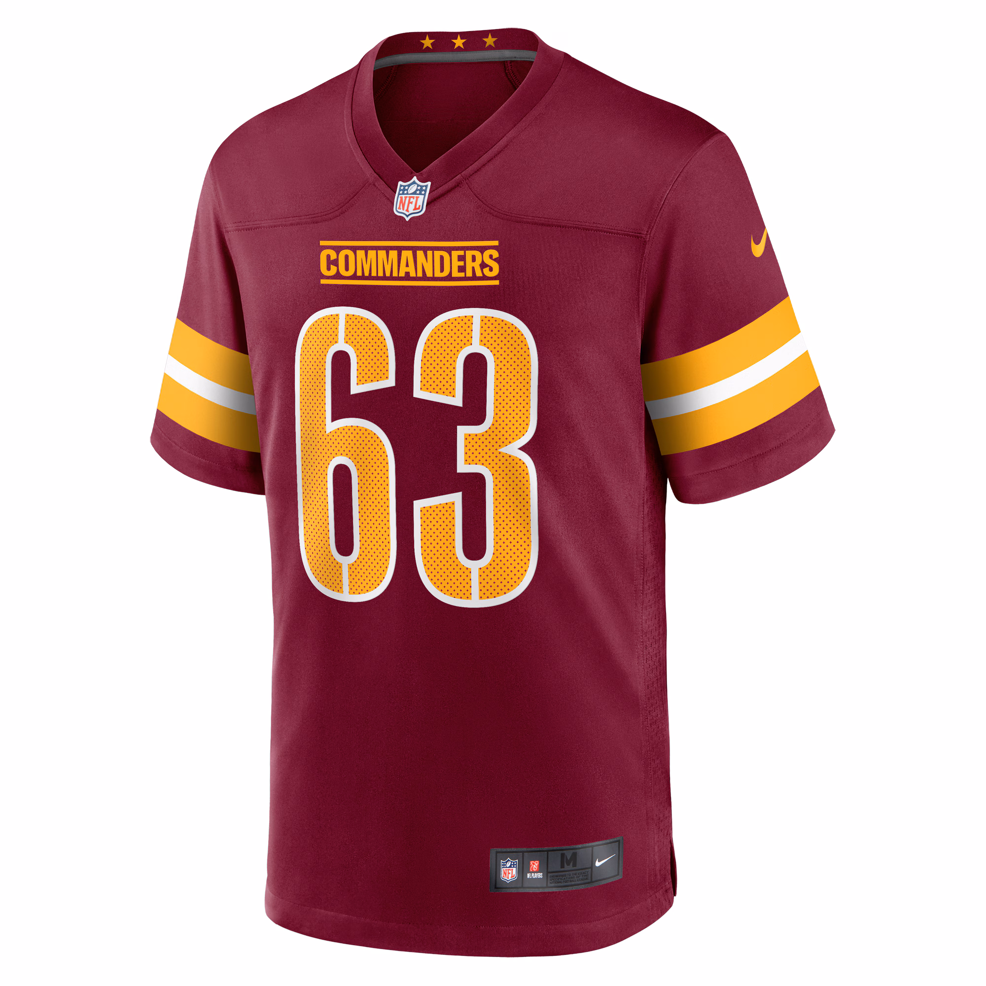 Nick Gates Washington Commanders Game Player Jersey - Burgundy