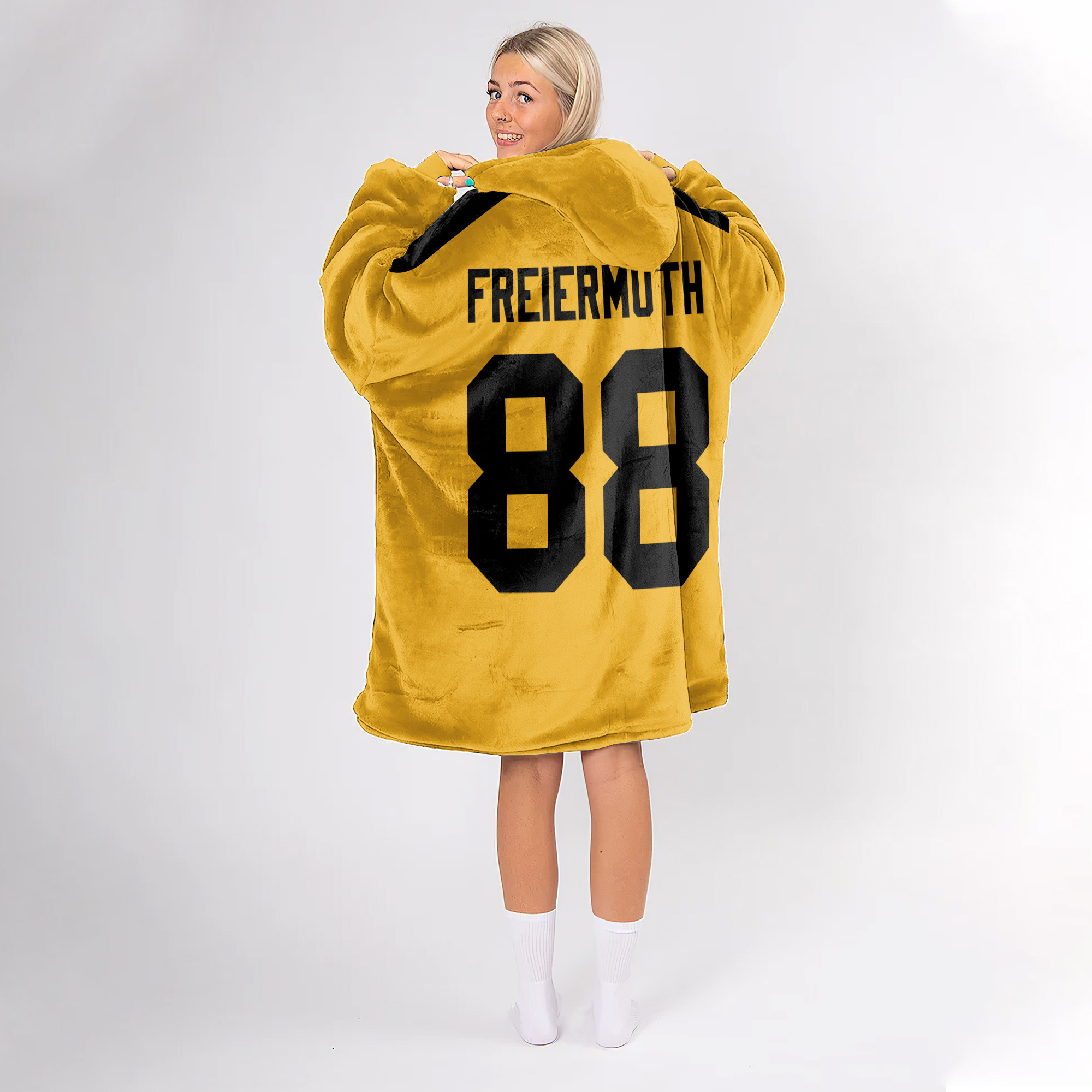 Adult 88 Pittsburgh Football Unisex Blanket Hoodie