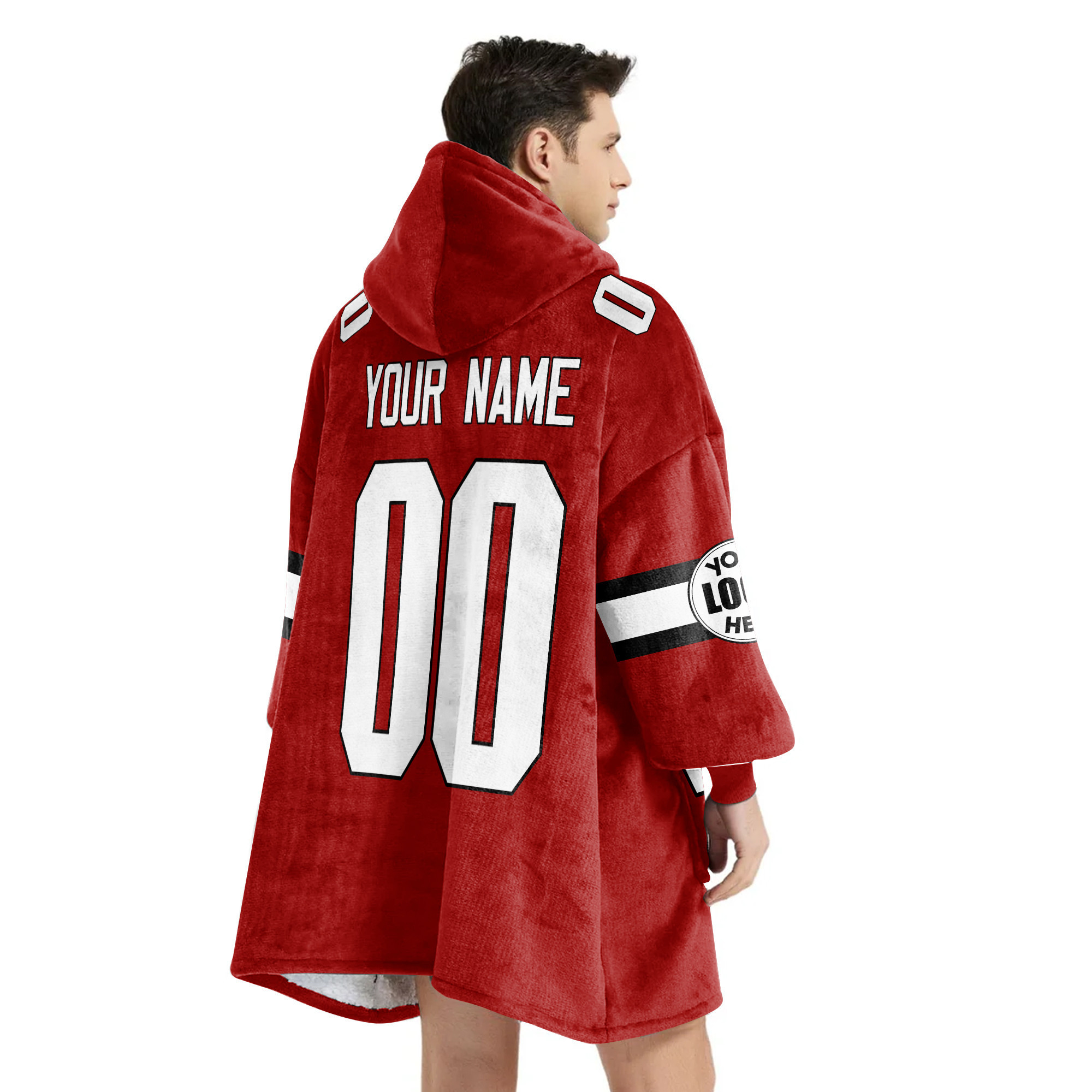 Adult Custom Blanket Hoodie Indiana Inspired Color
