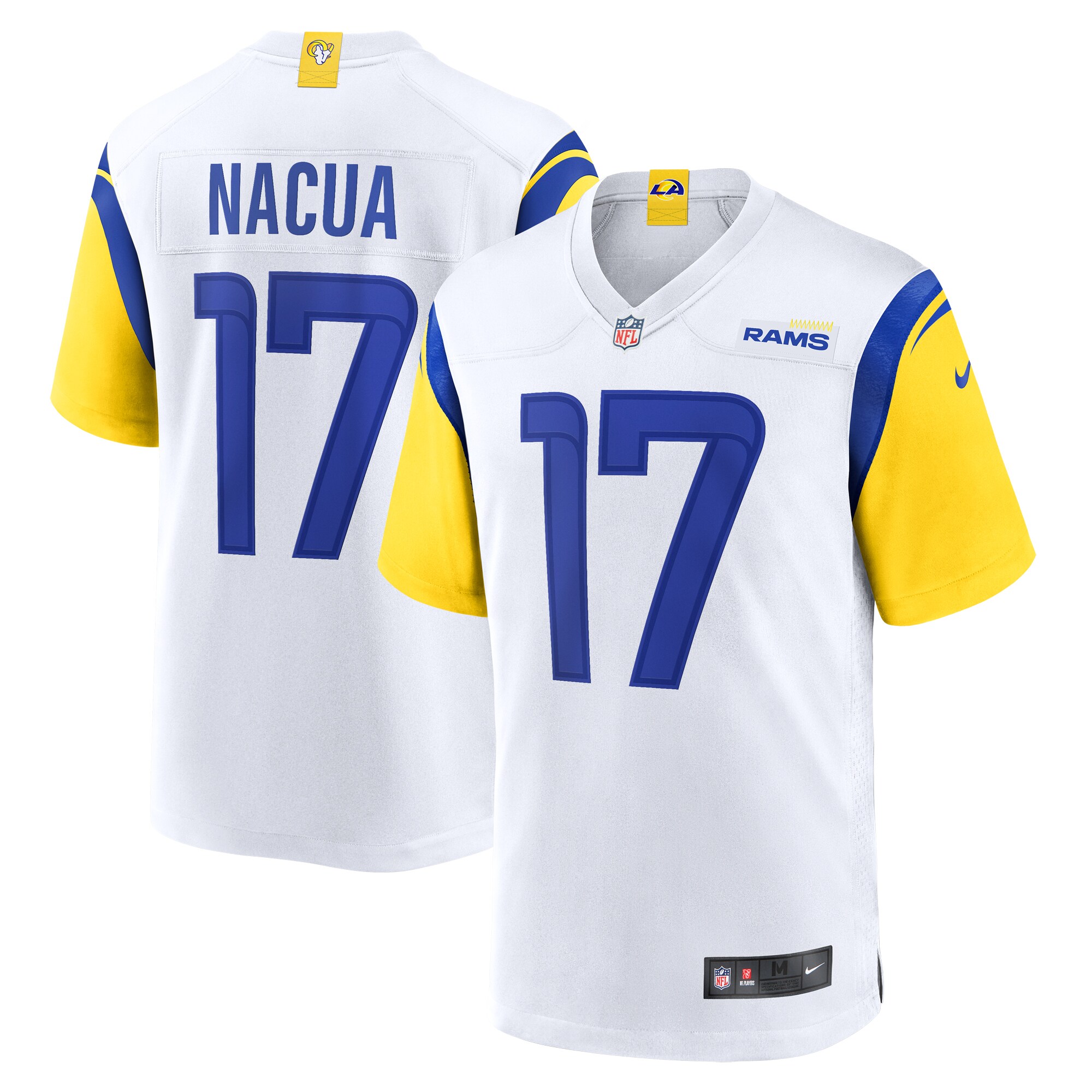 Puka Nacua Los Angeles Rams Game Jersey - White