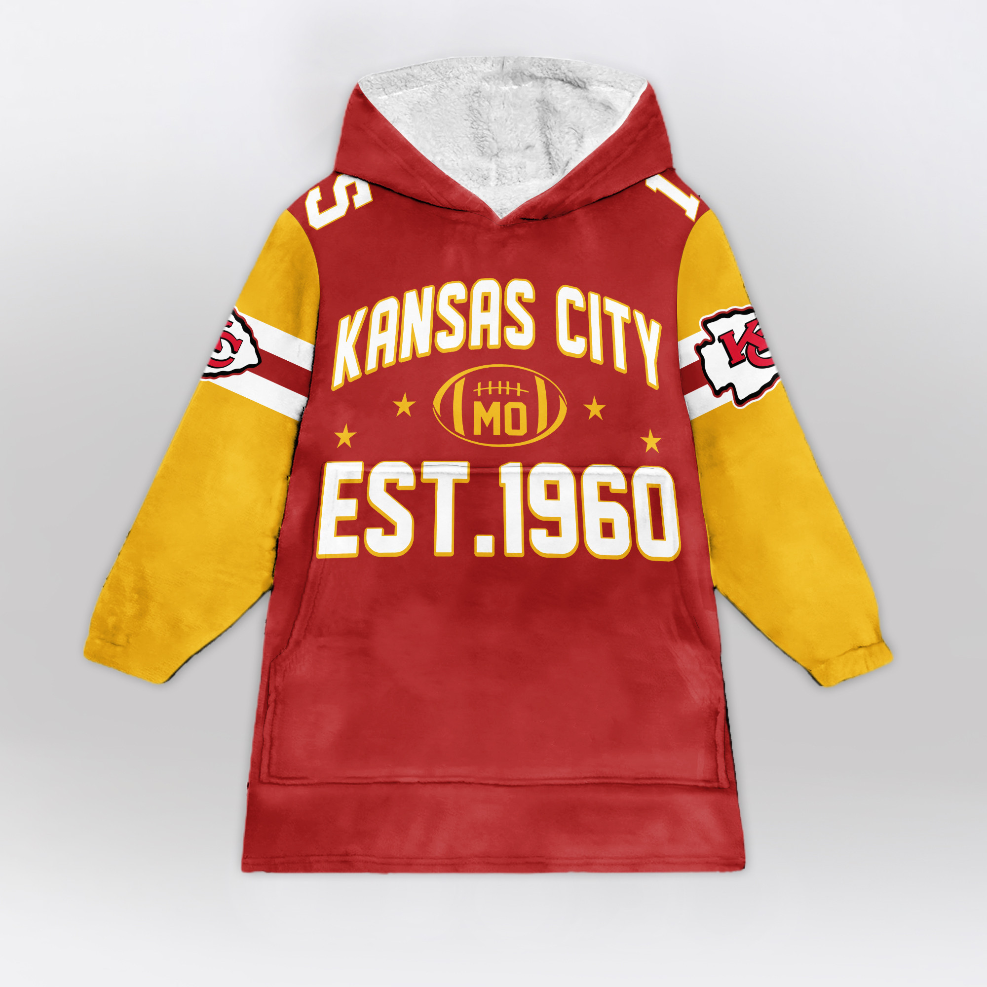 Adult PM 15 Kansas City Football Unisex Blanket Hoodie