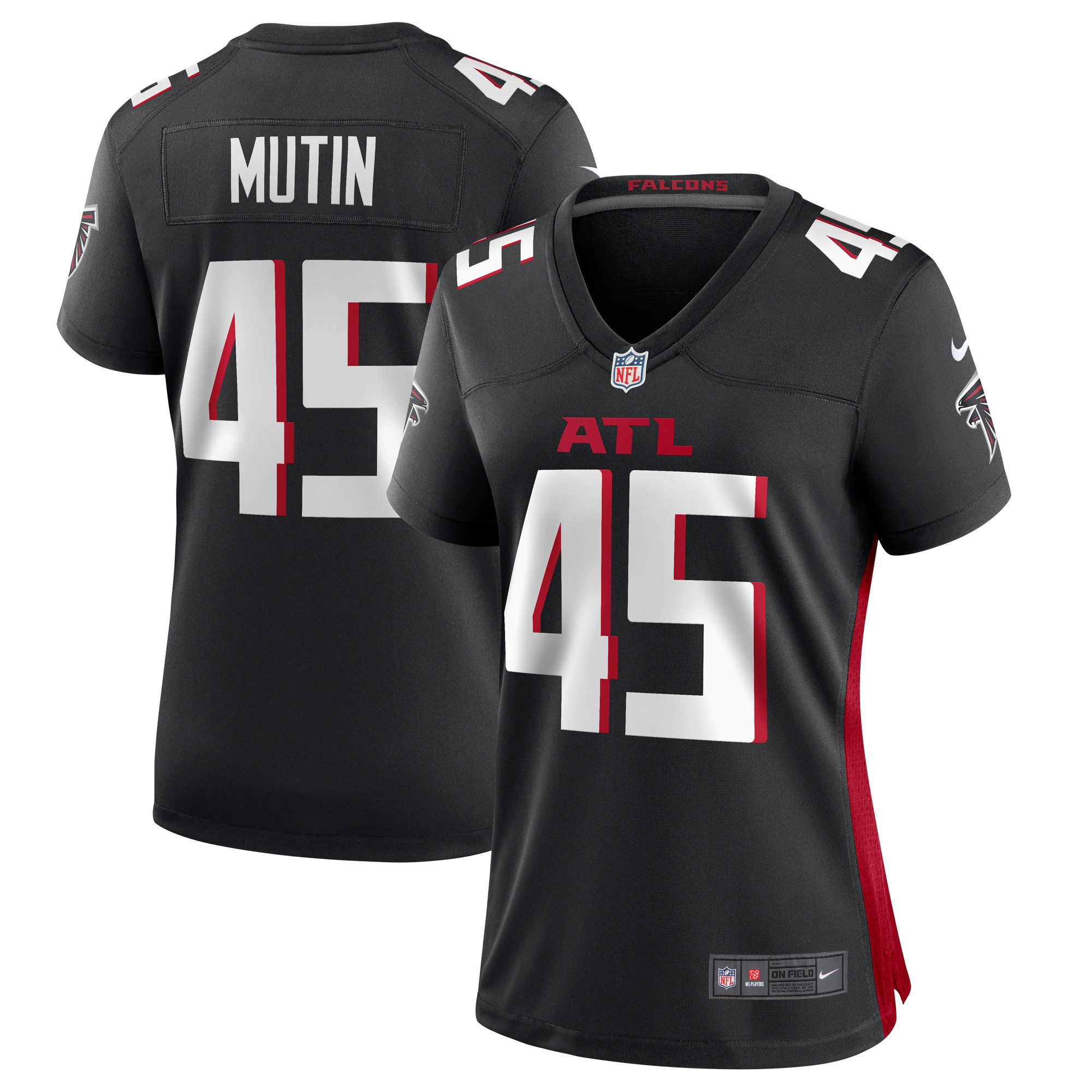 Donavan Mutin Atlanta Falcons Women's  Game Jersey -  Black