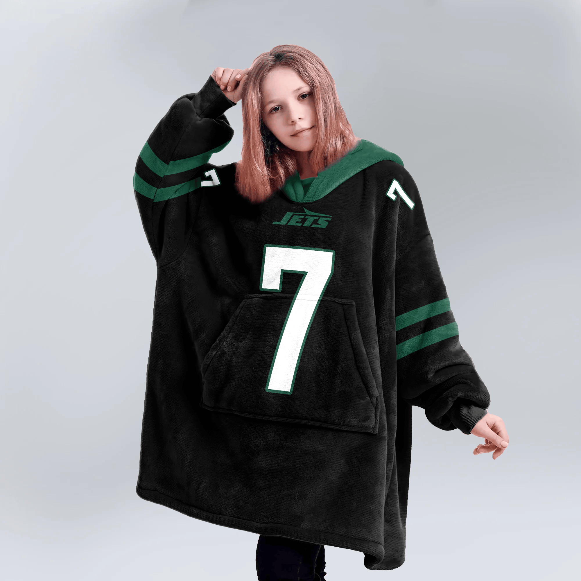 Kid J.F 7 New York J Football Unisex Blanket Hoodie