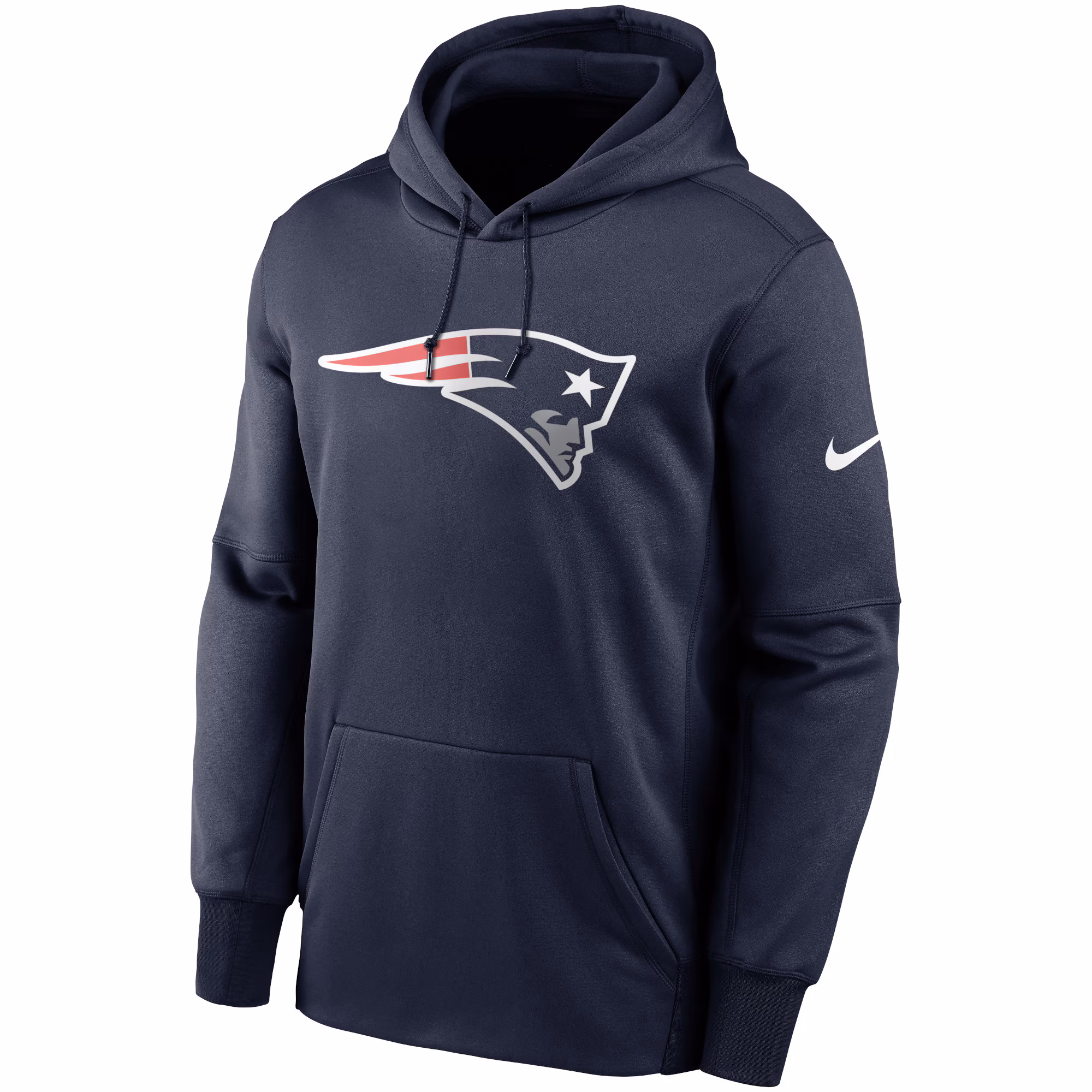 New England Patriots Fan Gear Primary Logo Performance Pullover Hoodie - Navy