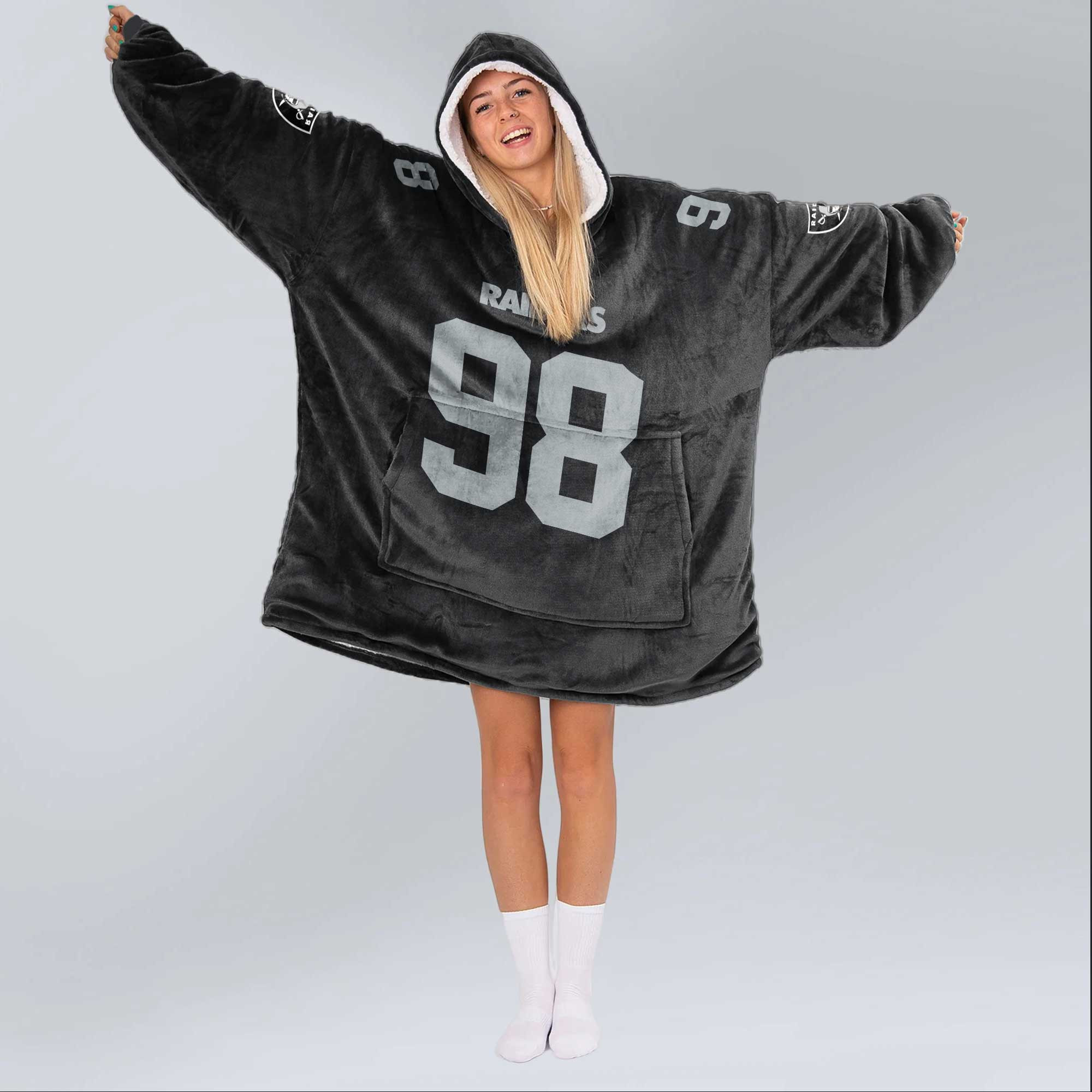 Adult M.C 98 Las Vegas Football Unisex Blanket Hoodie