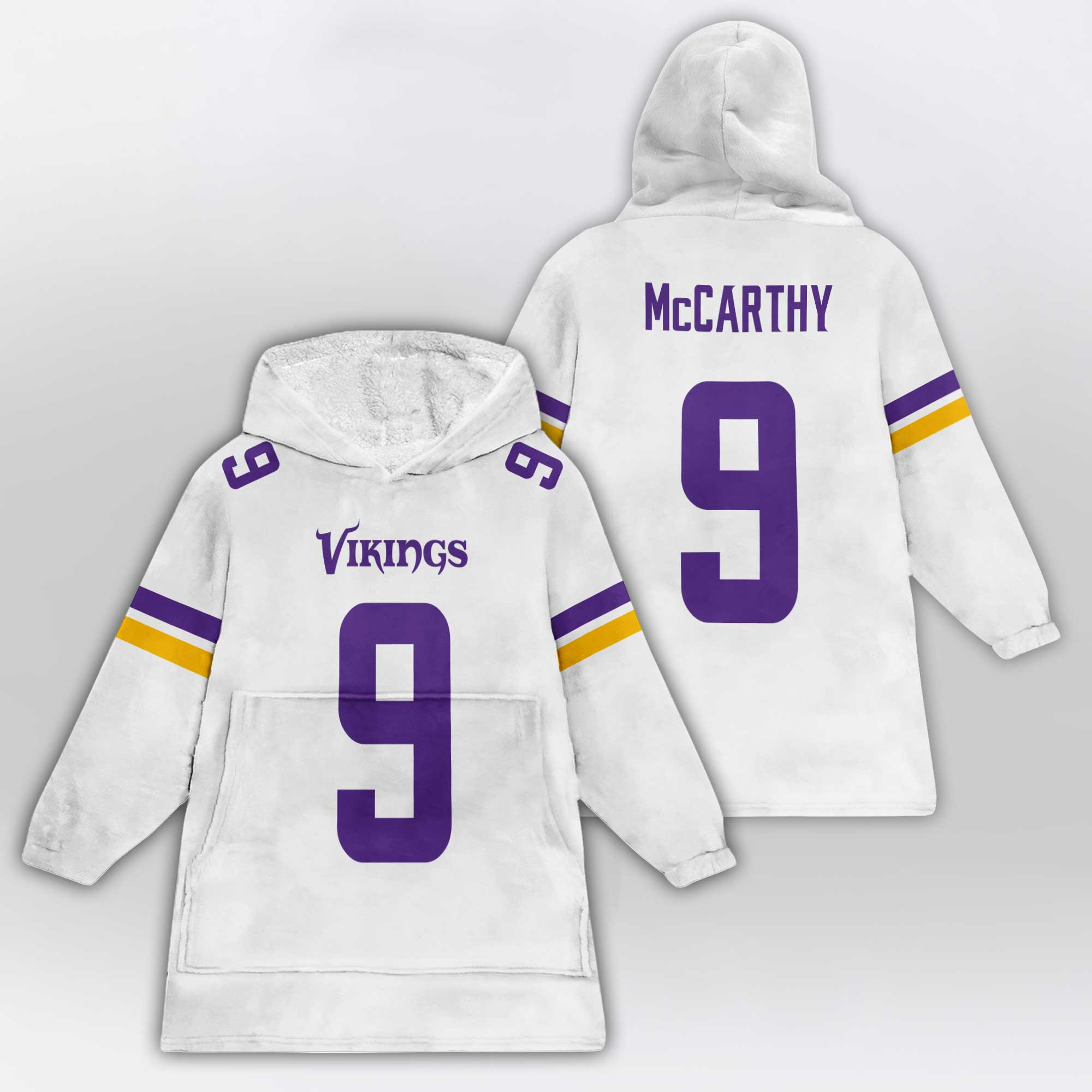 Kid 9 Minnesota Football Unisex Blanket Hoodie