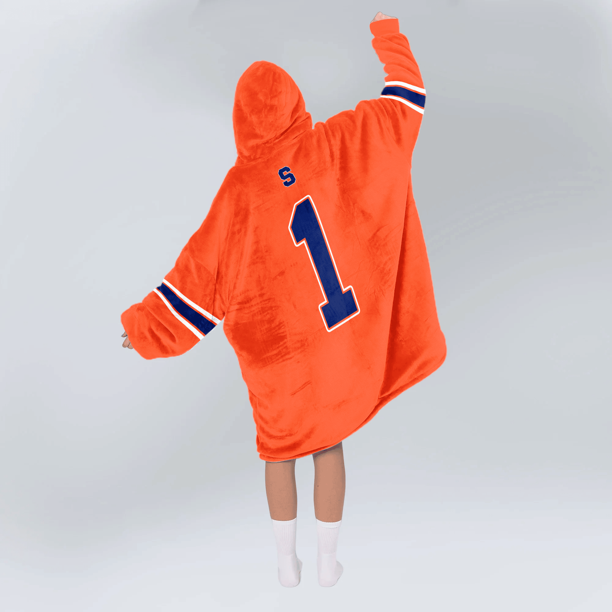 Adult #1 Syracuse Football Unisex Blanket Hoodie