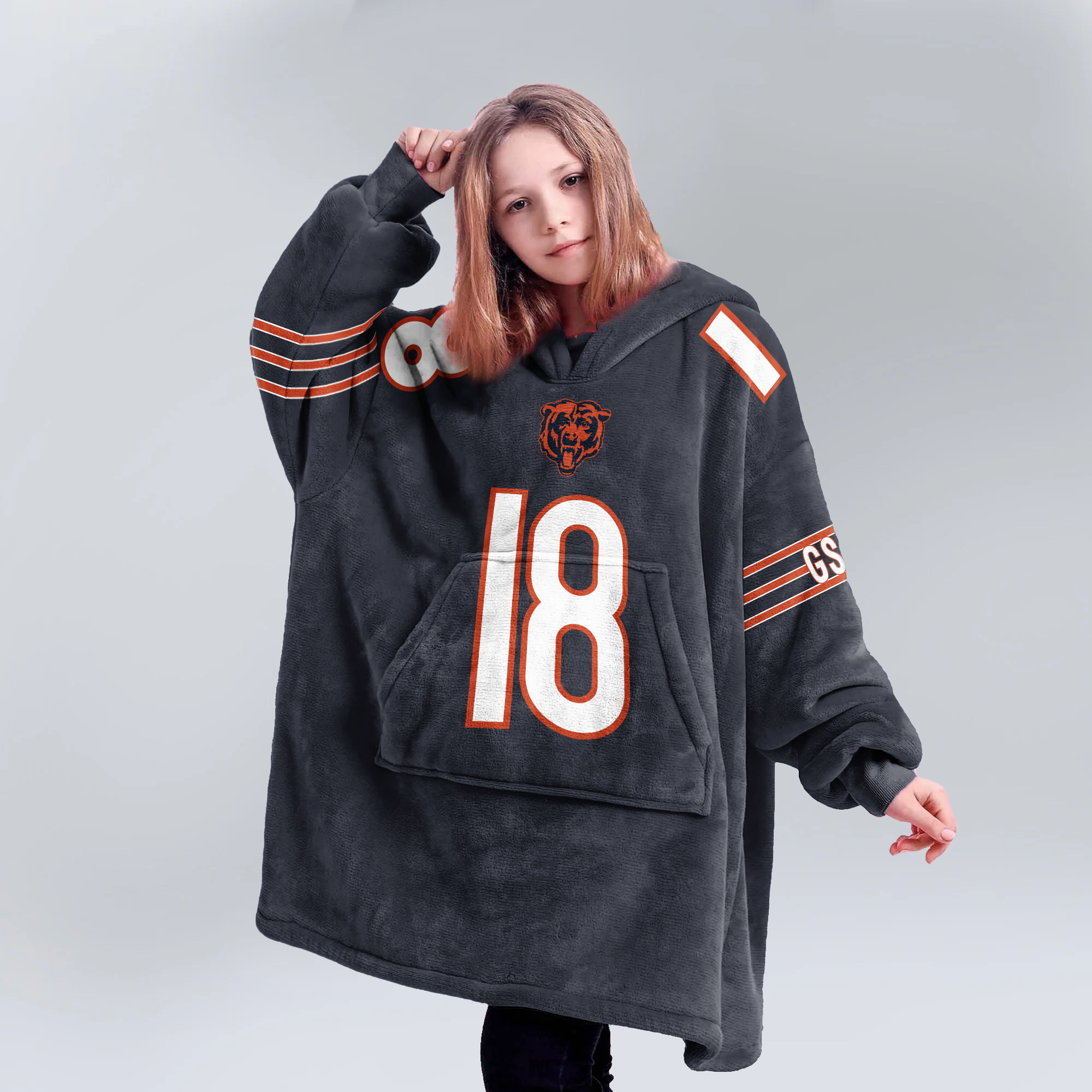 Adult C.W 18 Chicago Football Unisex Blanket Hoodie