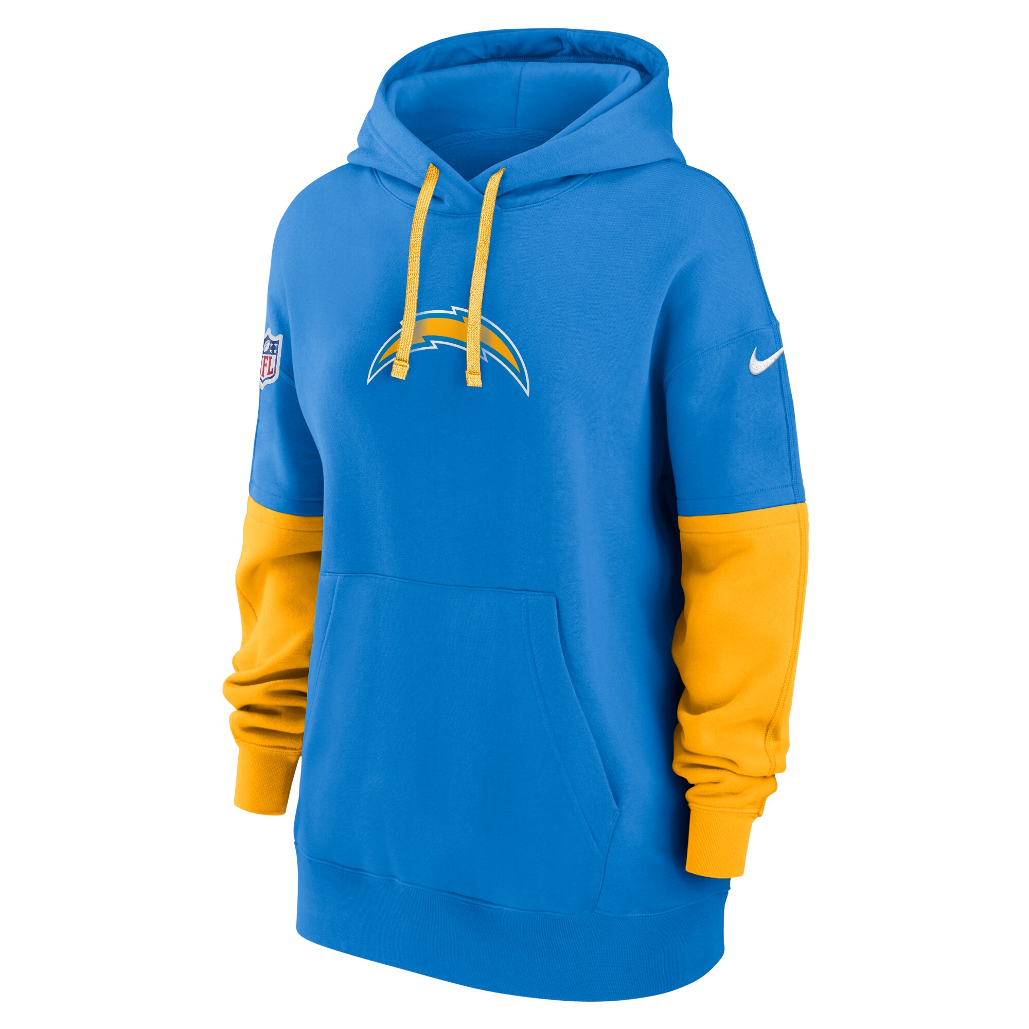 Los Angeles Chargers Women's 2024 Sideline Essential Fleece Pullover Hoodie - Powder Blue