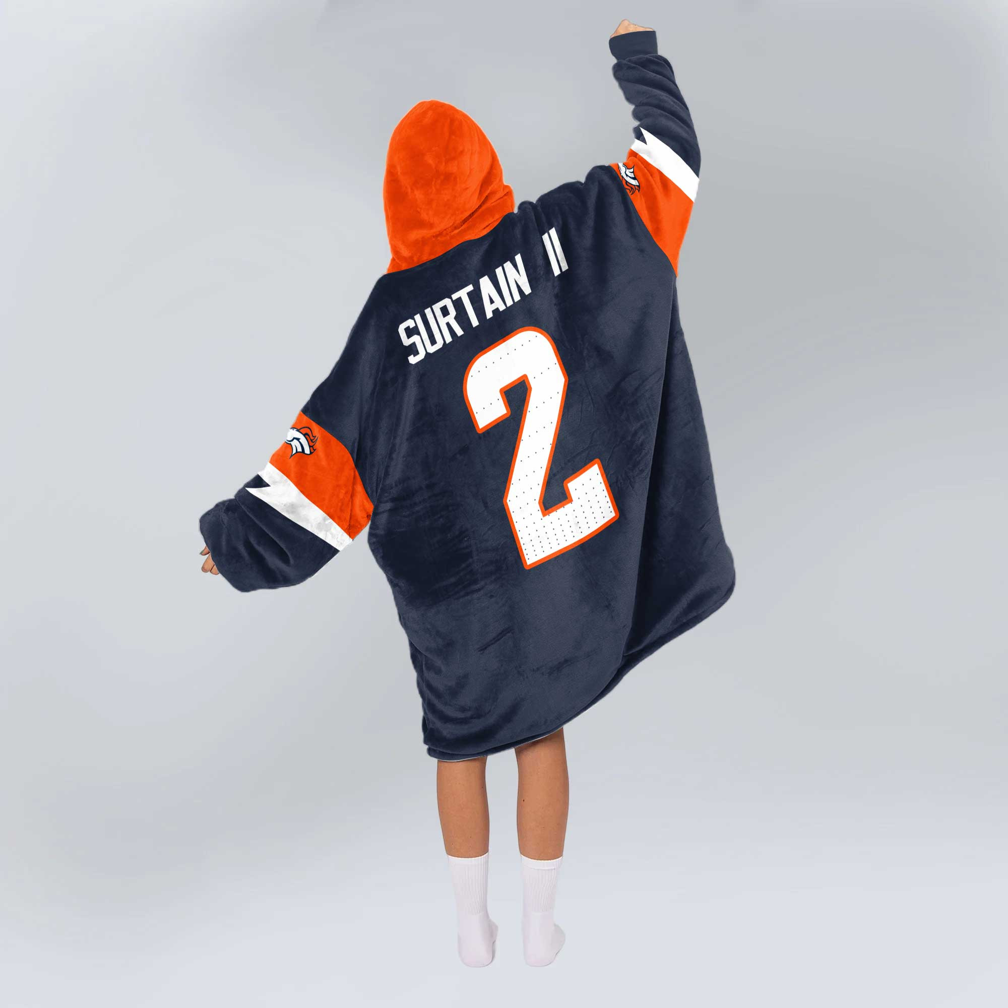 Adult P.S 2 Captain Denver Football Unisex Blanket Hoodie