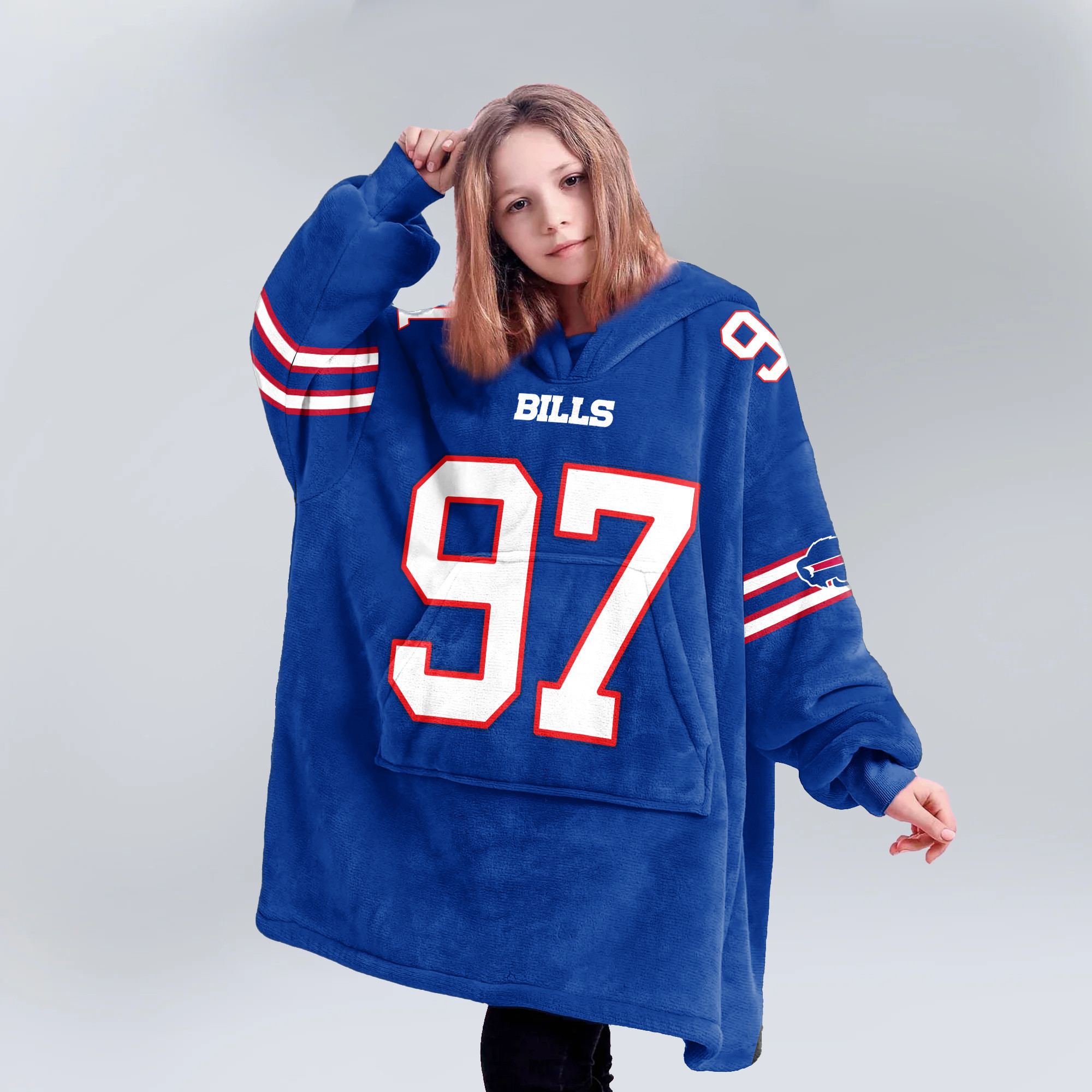 Kid 97 Buffalo Football Unisex Blanket Hoodie