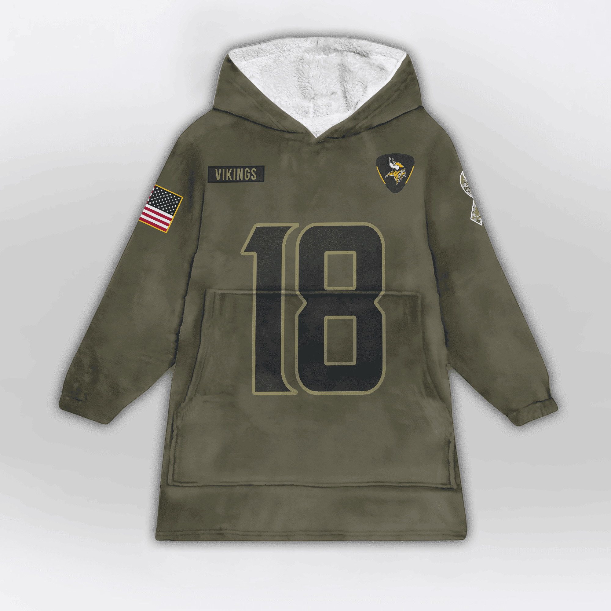 Army J.J 18 Minnesota Football Unisex Blanket Hoodie