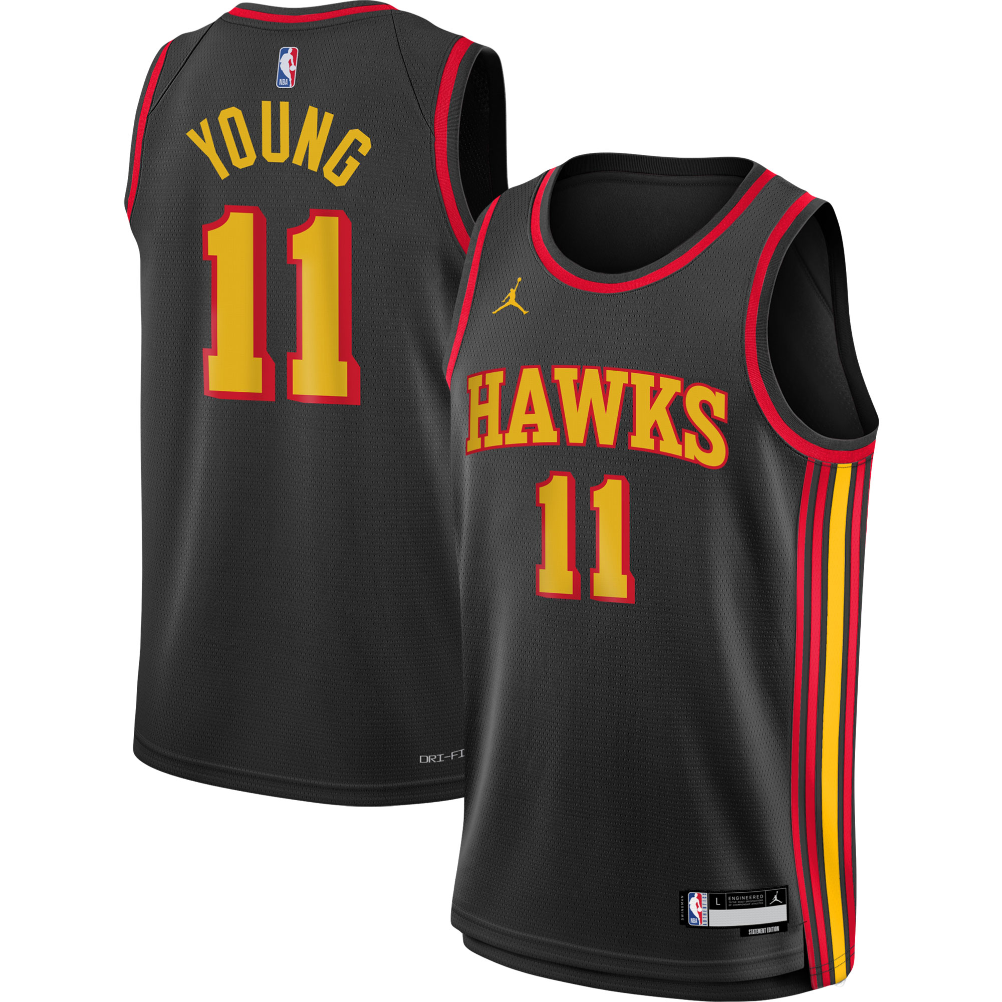 Trae Young Atlanta Hawks  Youth Swingman Jersey - Statement Edition - Black