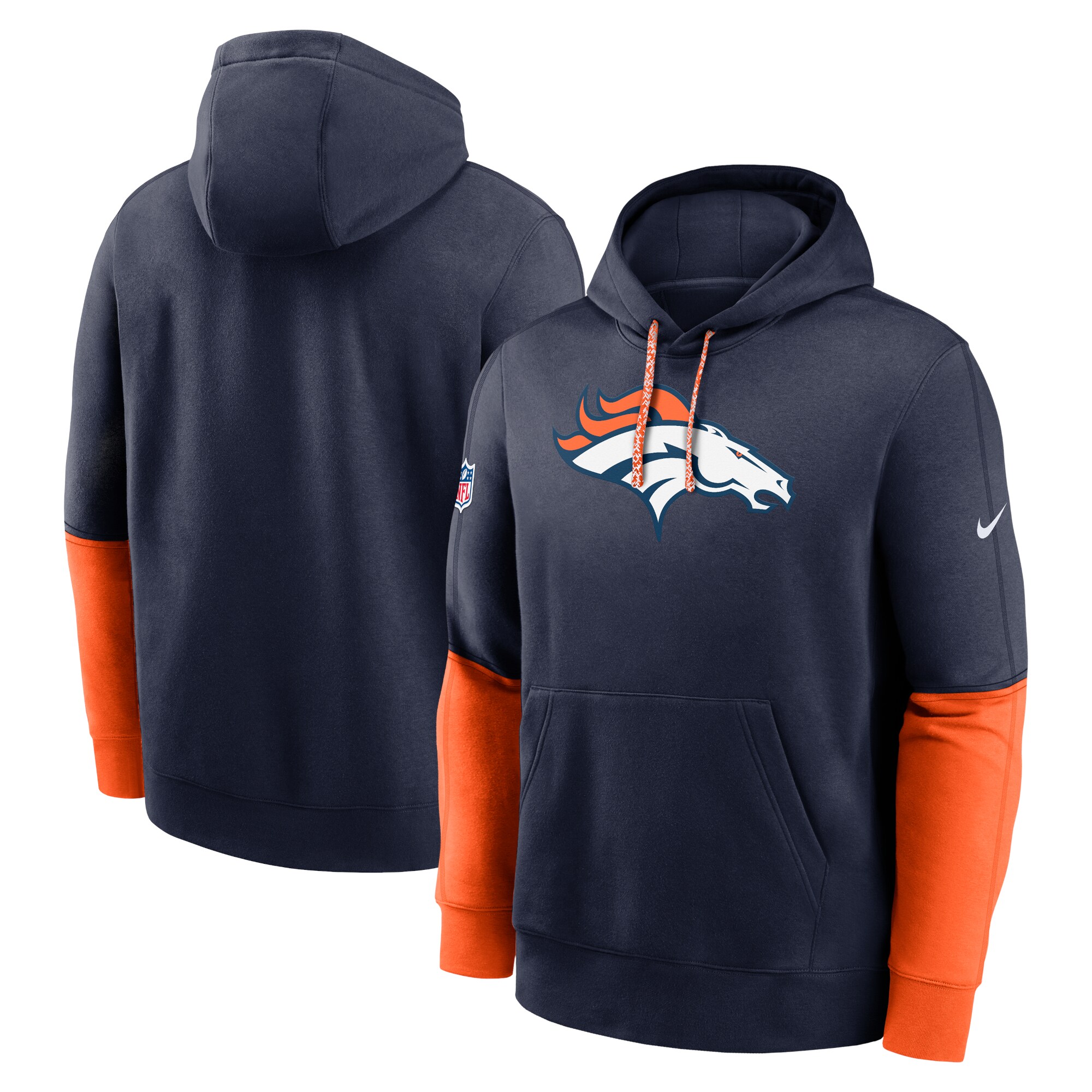 Denver Broncos 2024 Sideline Club Pullover Hoodie - Navy