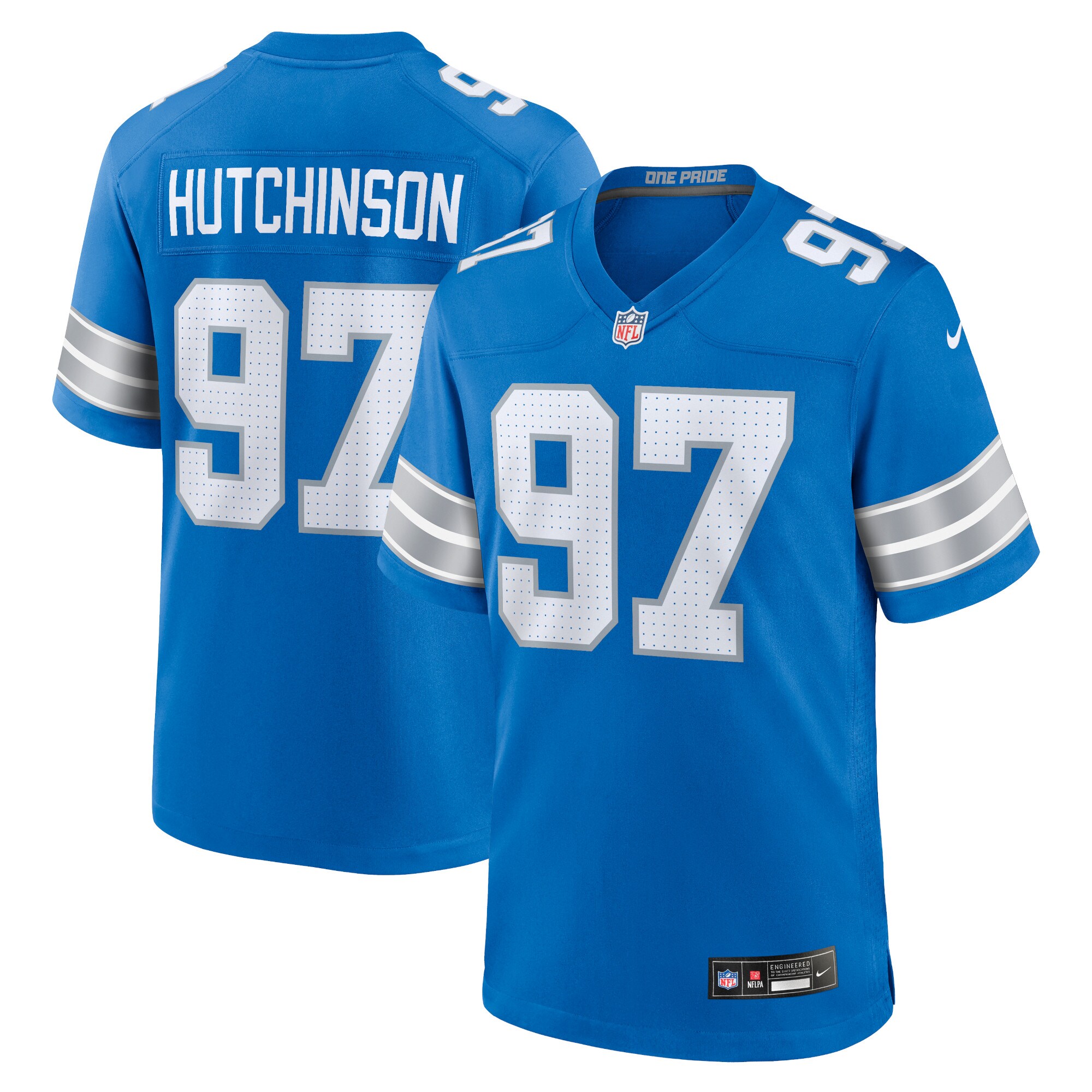 Aidan Hutchinson Detroit Lions 2nd Alternate Game Jersey - Black