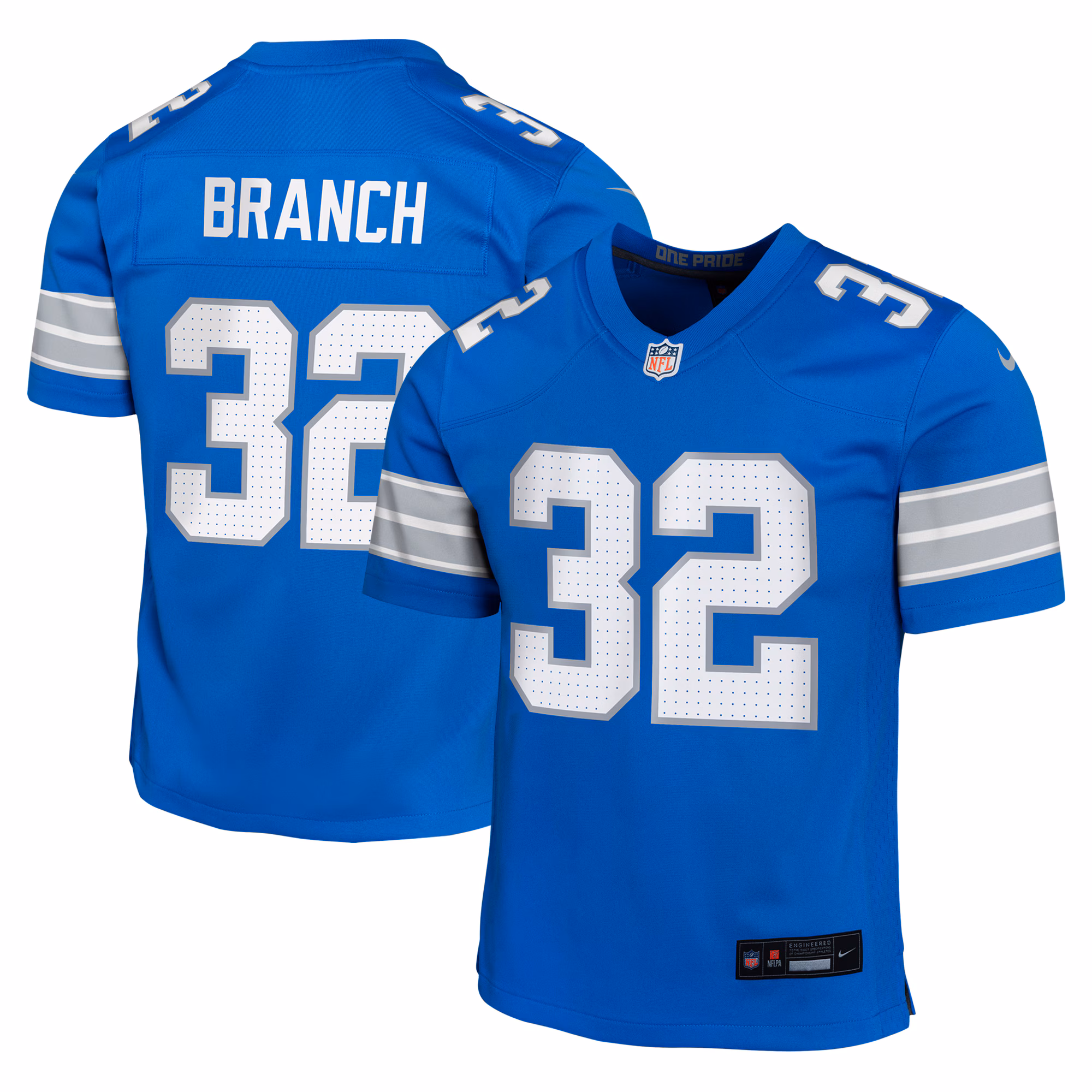 Brian Branch Detroit Lions Youth Alternate Player Game Jersey - Black