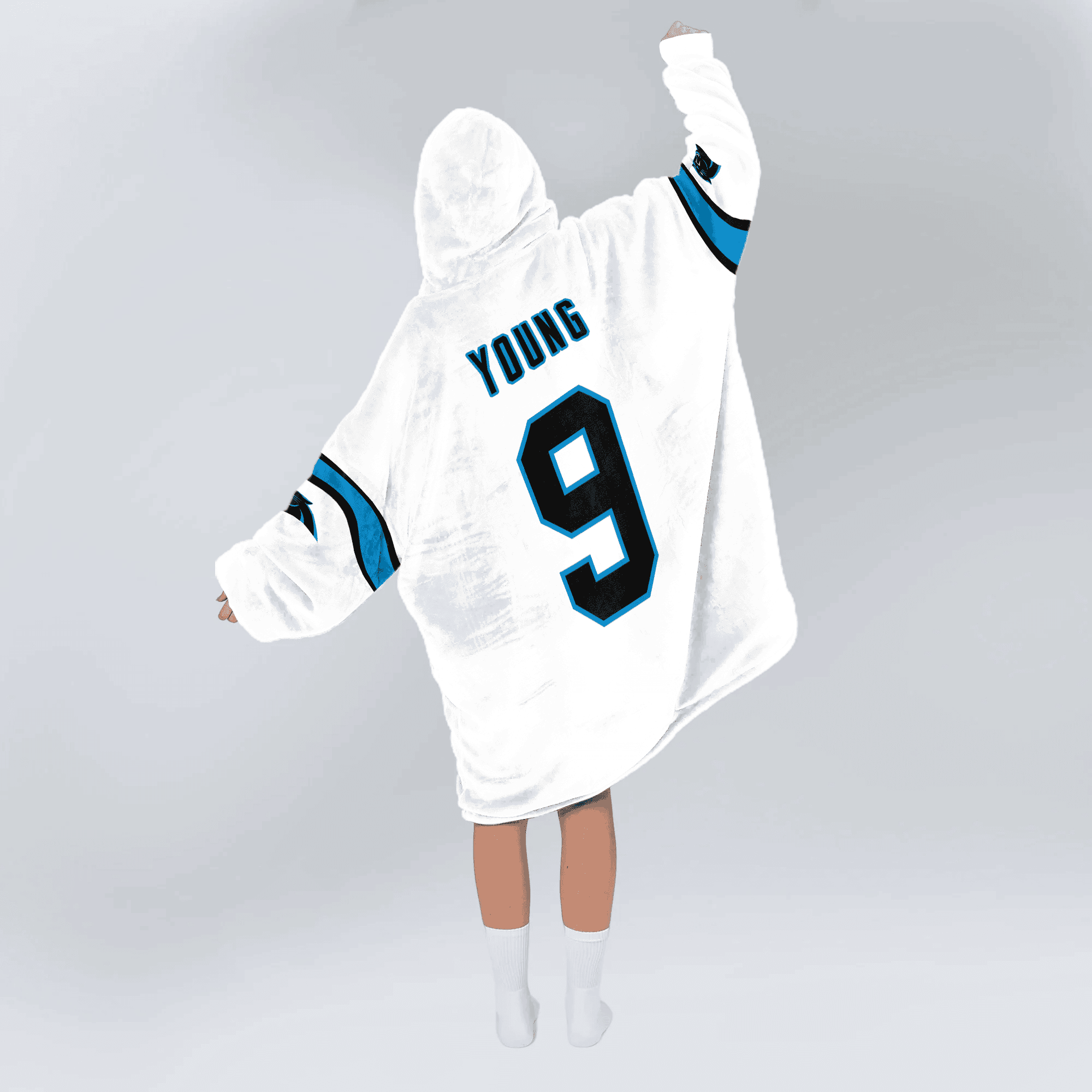 Adult 9 Carolina Football Unisex Blanket Hoodie