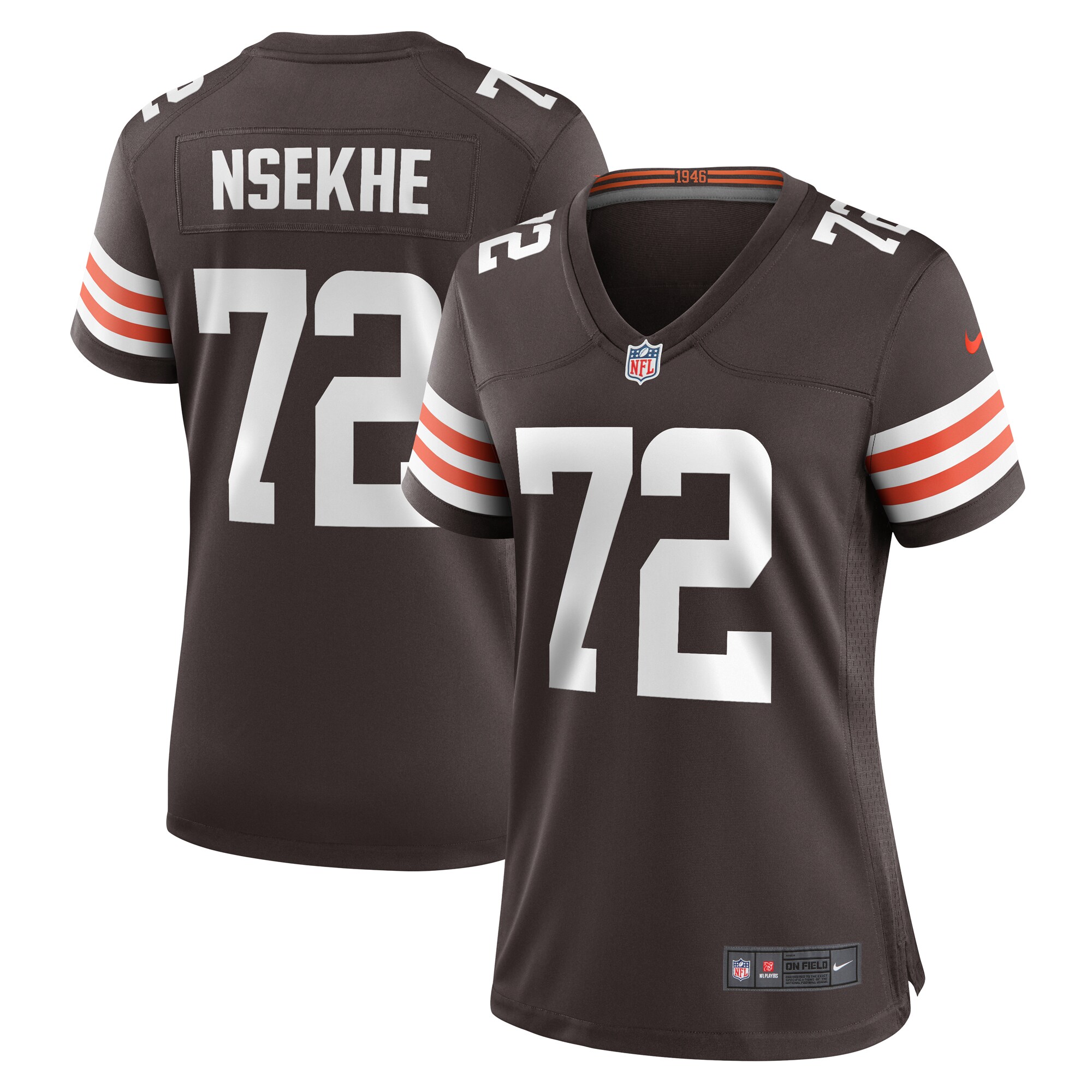 Ty Nsekhe Cleveland Browns Women's  Game Jersey -  Brown
