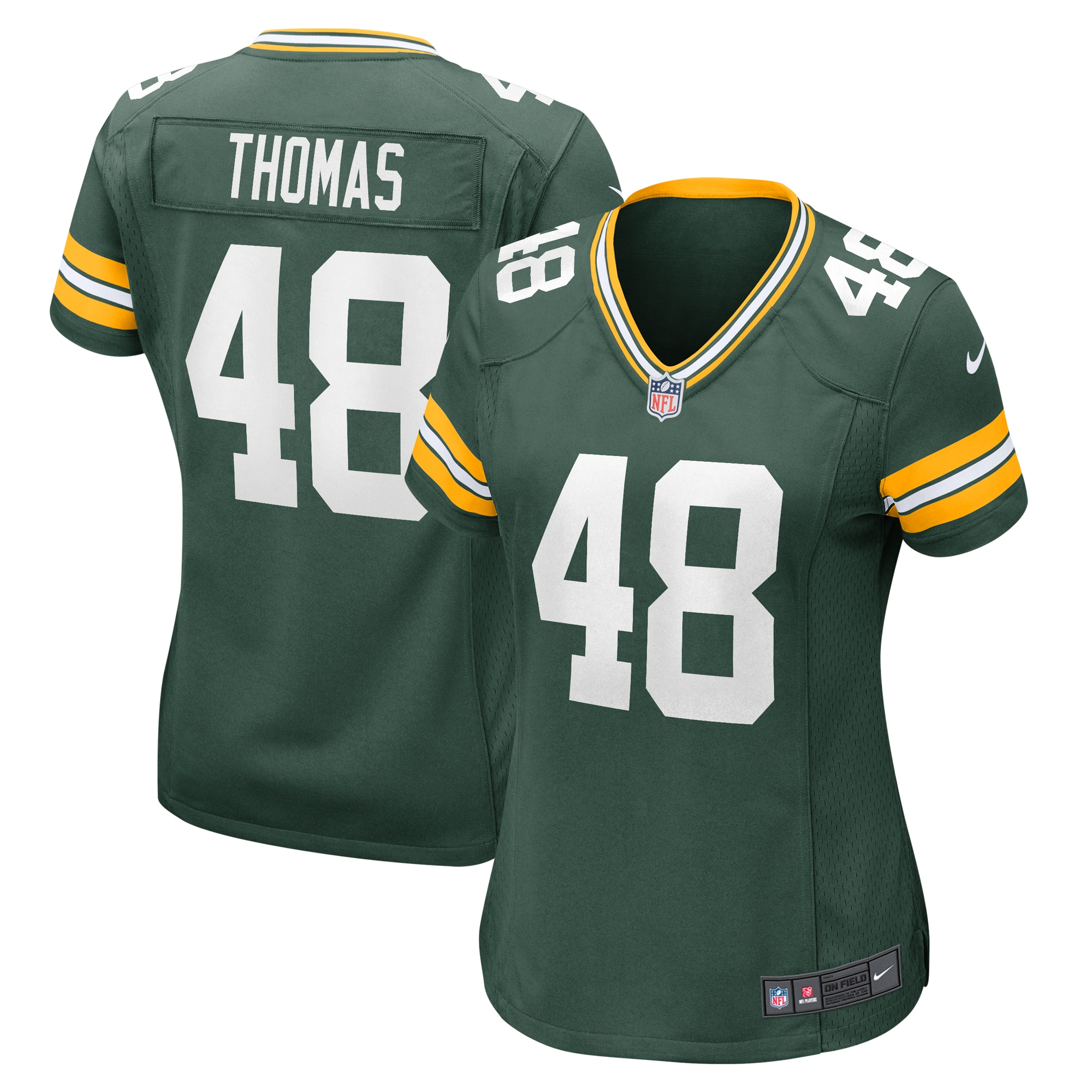 DQ Thomas Green Bay Packers  Women's Home Game Player Jersey - Green