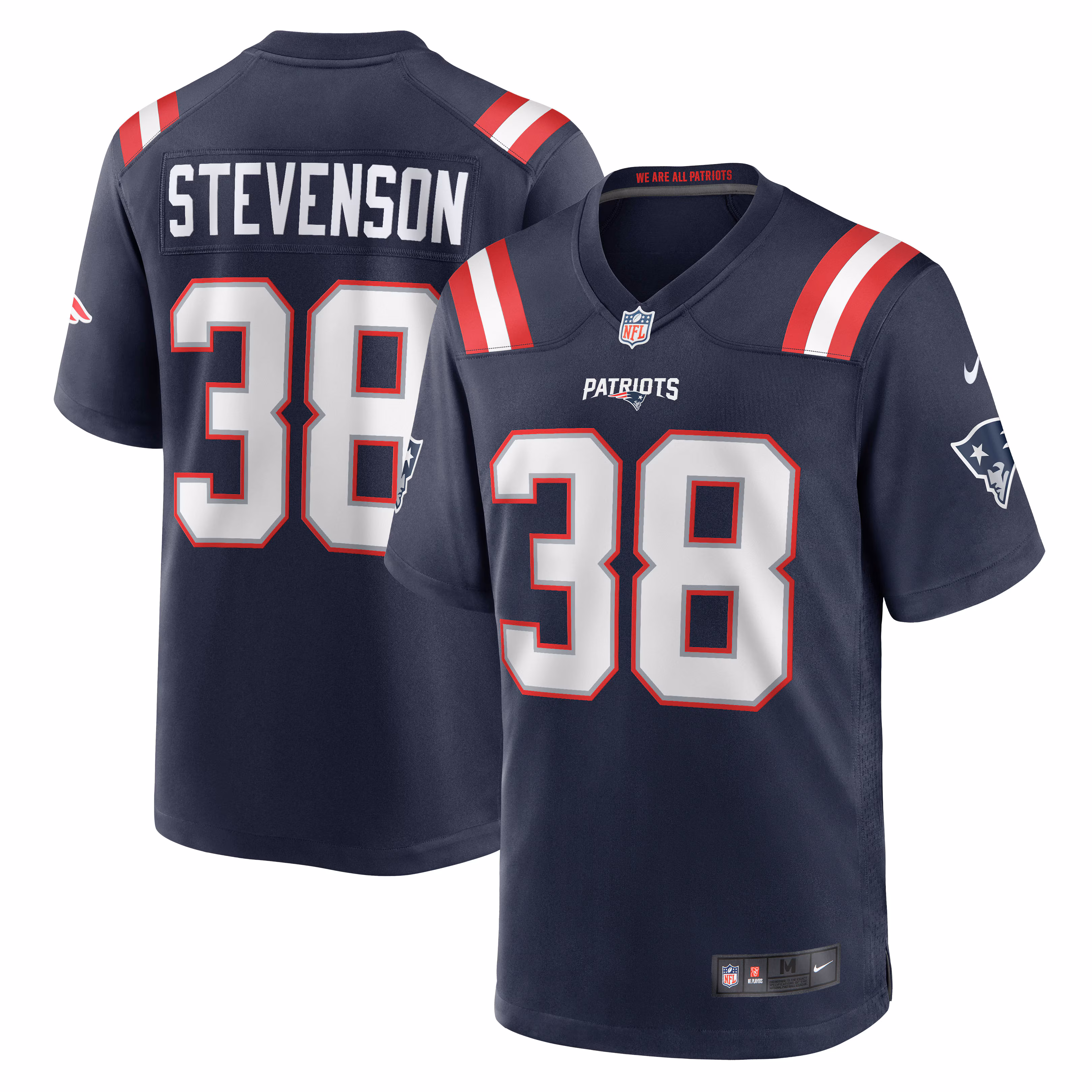 Rhamondre Stevenson New England Patriots Alternate Game Player Jersey - Red
