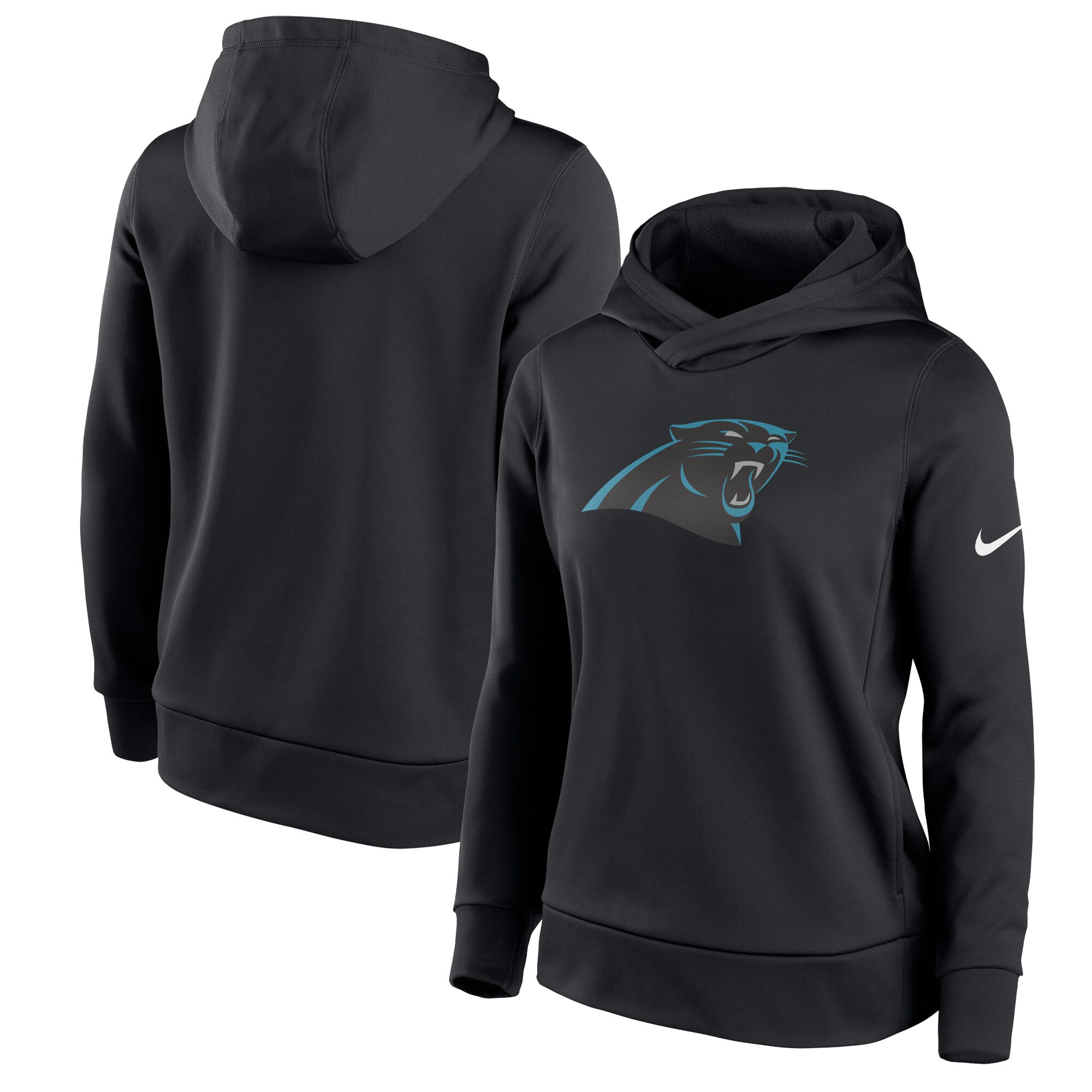 Carolina Panthers Women's Lightweight Performance Hooded Top - Black