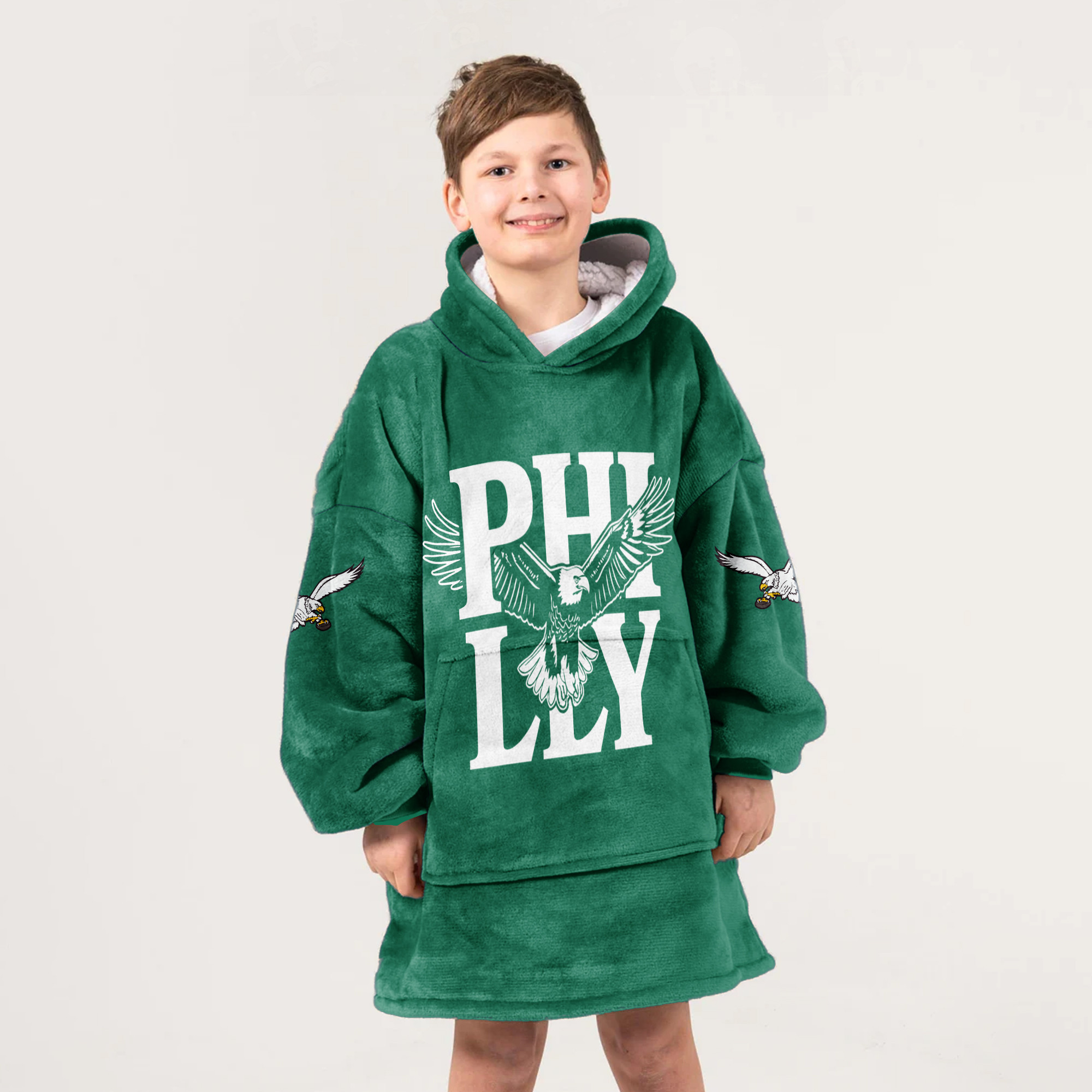 Adult Bird Gang Philadelphia Football Unisex Blanket Hoodie