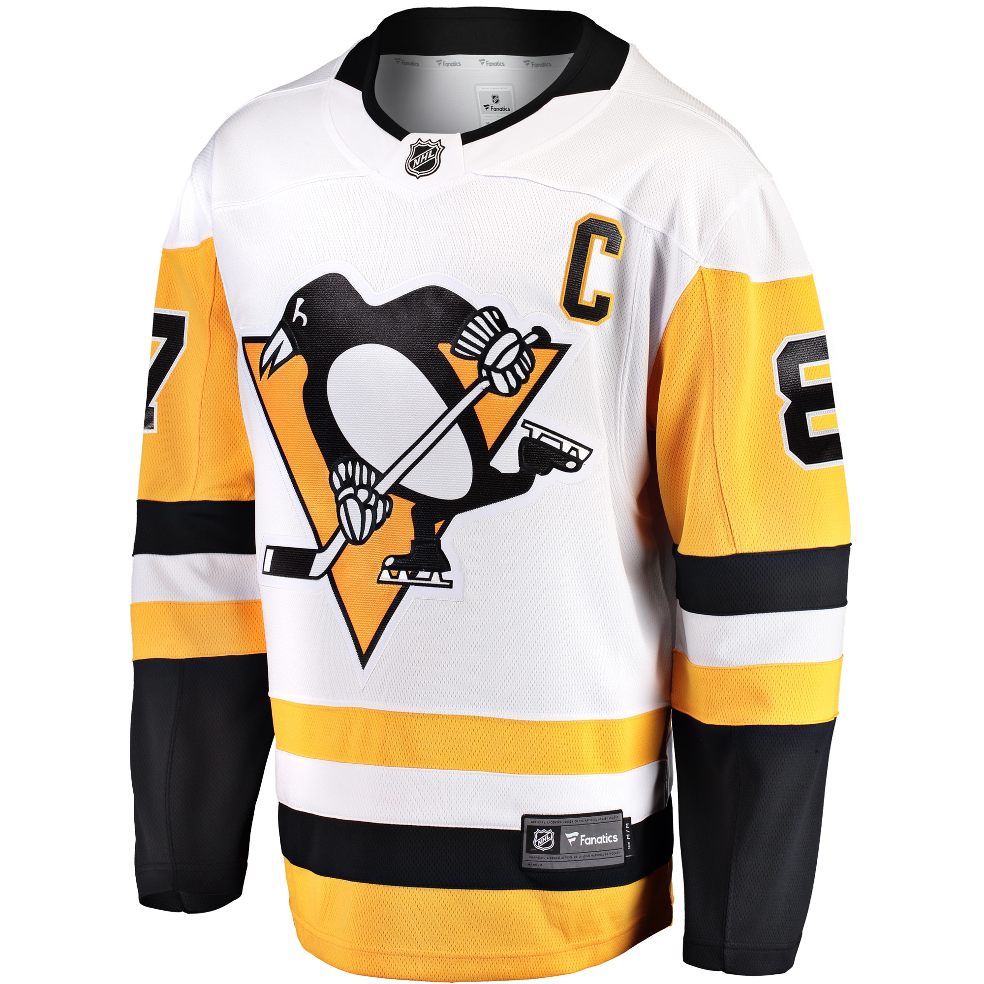 Sidney Crosby Pittsburgh Penguins Captain Away Premier Breakaway Player Jersey - White