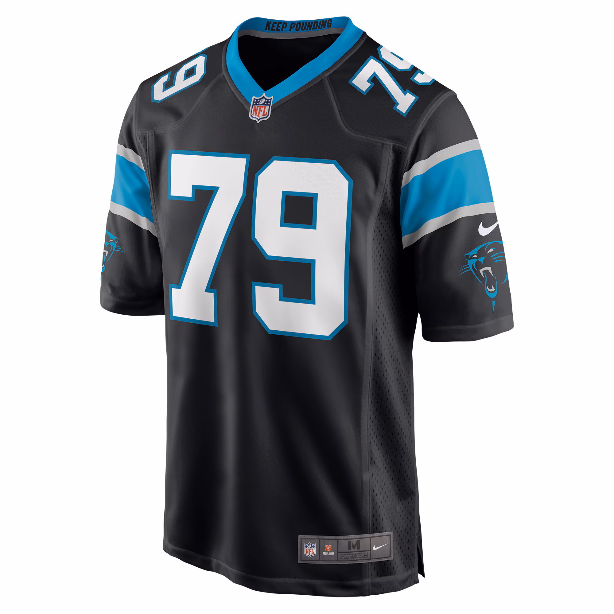 Ikem Ekwonu Carolina Panthers Player Game Jersey - Black