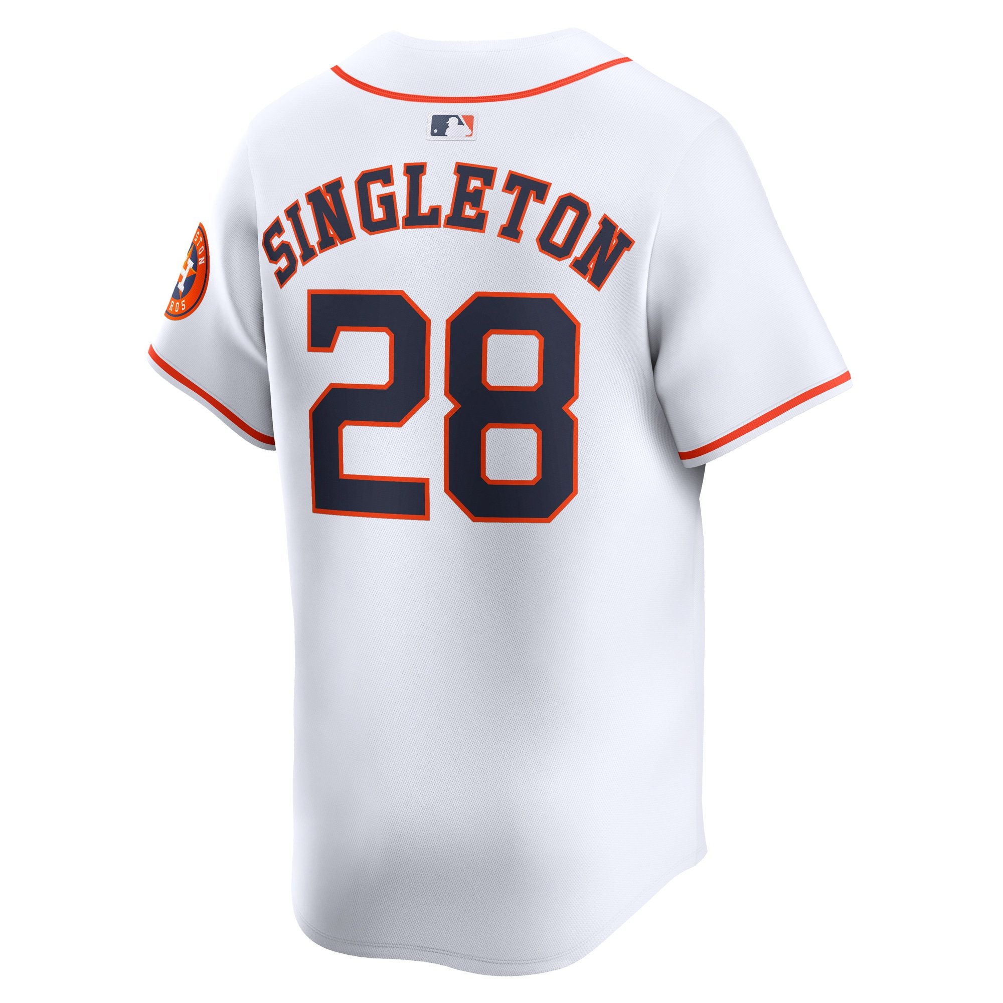 Men's Houston Astros Jon Singleton  White Home Limited Player Jersey