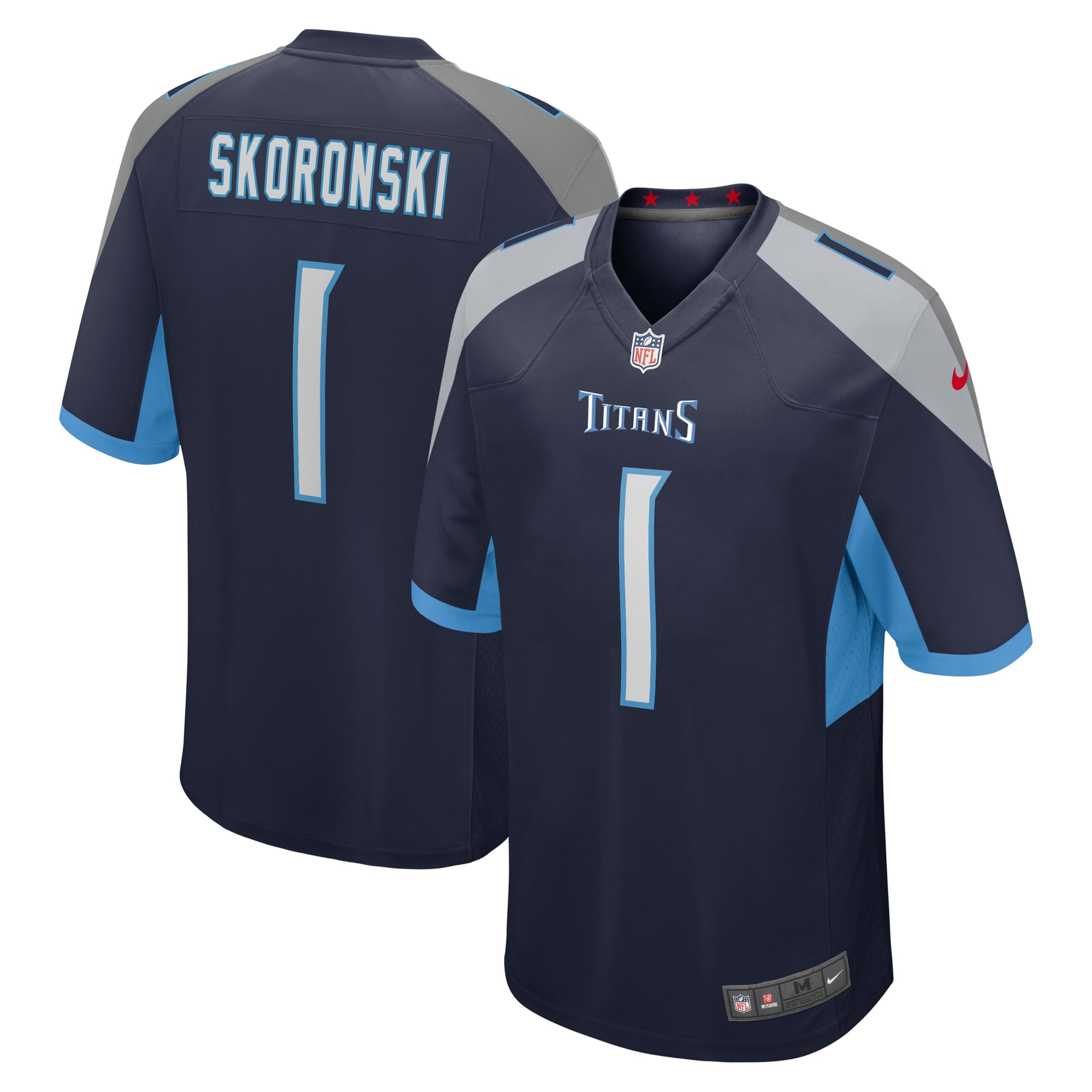 Peter Skoronski Tennessee Titans  2023 NFL Draft First Round Pick Game Jersey - Navy
