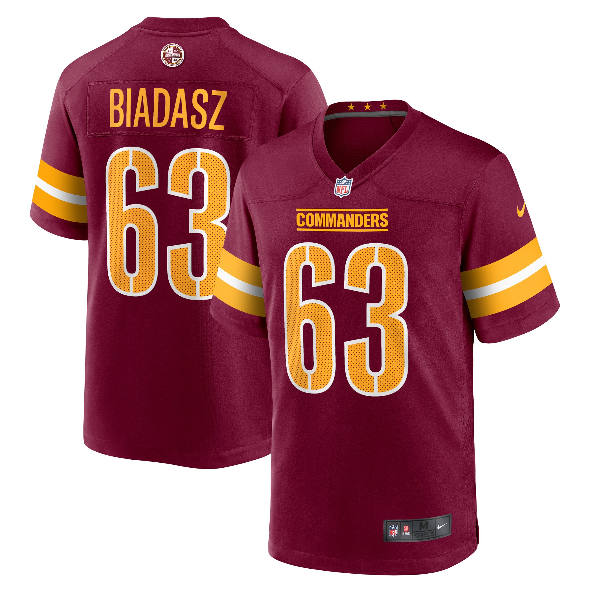 Tyler Biadasz Washington Commanders Game Jersey -  Burgundy