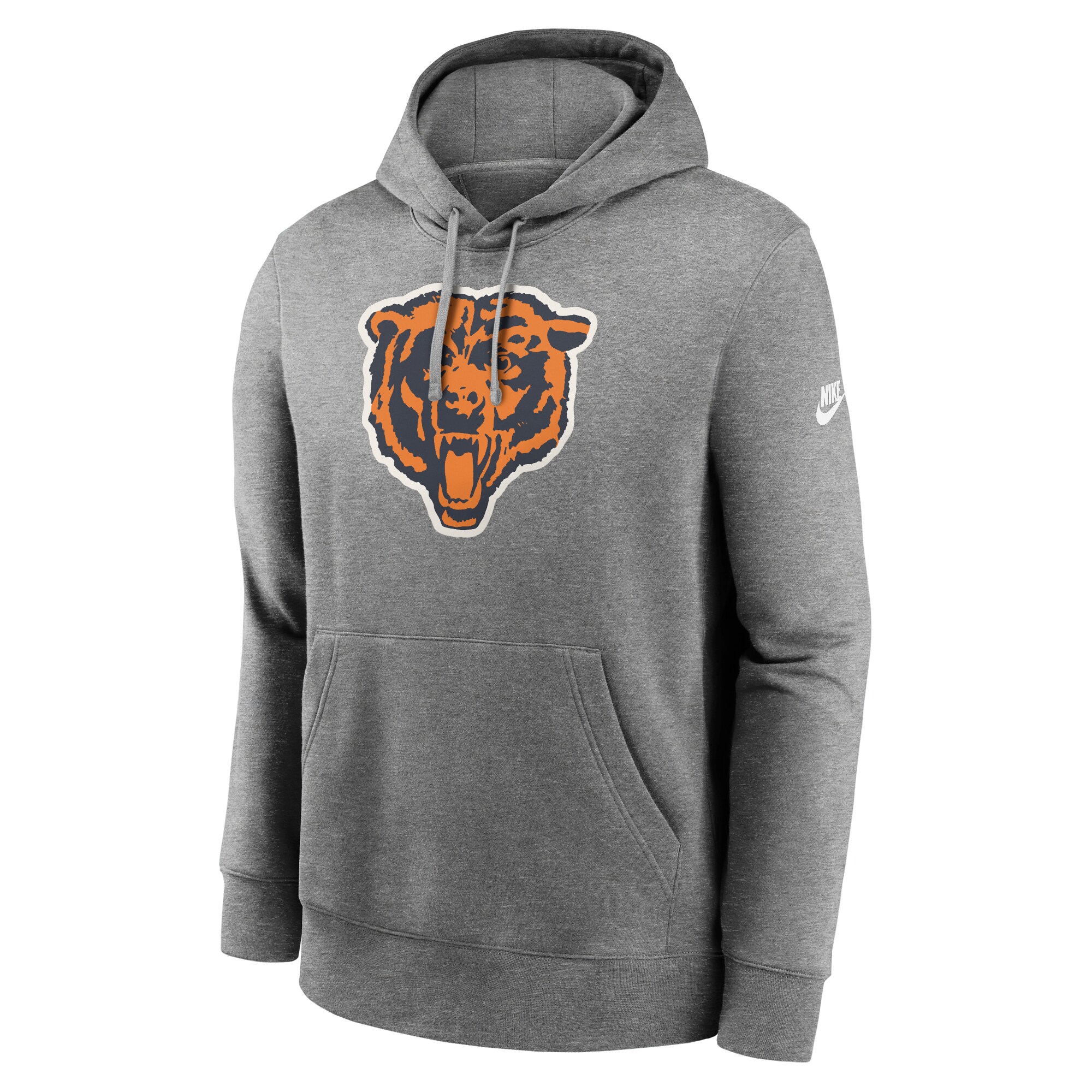Chicago Bears Rewind Club Logo Pullover Hoodie - Heather Gray