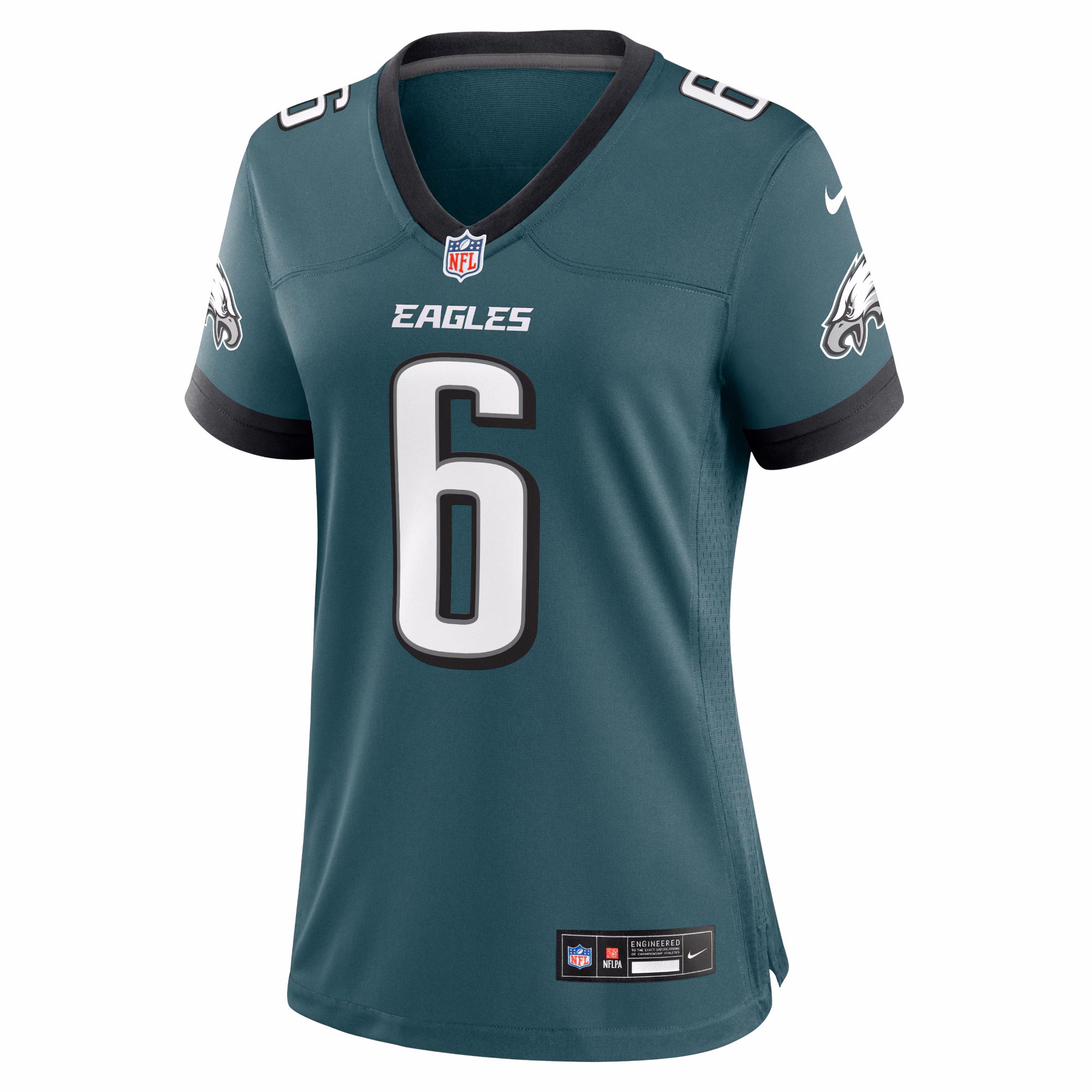 DeVonta Smith Philadelphia Eagles Women's Team Game Jersey - Midnight Green